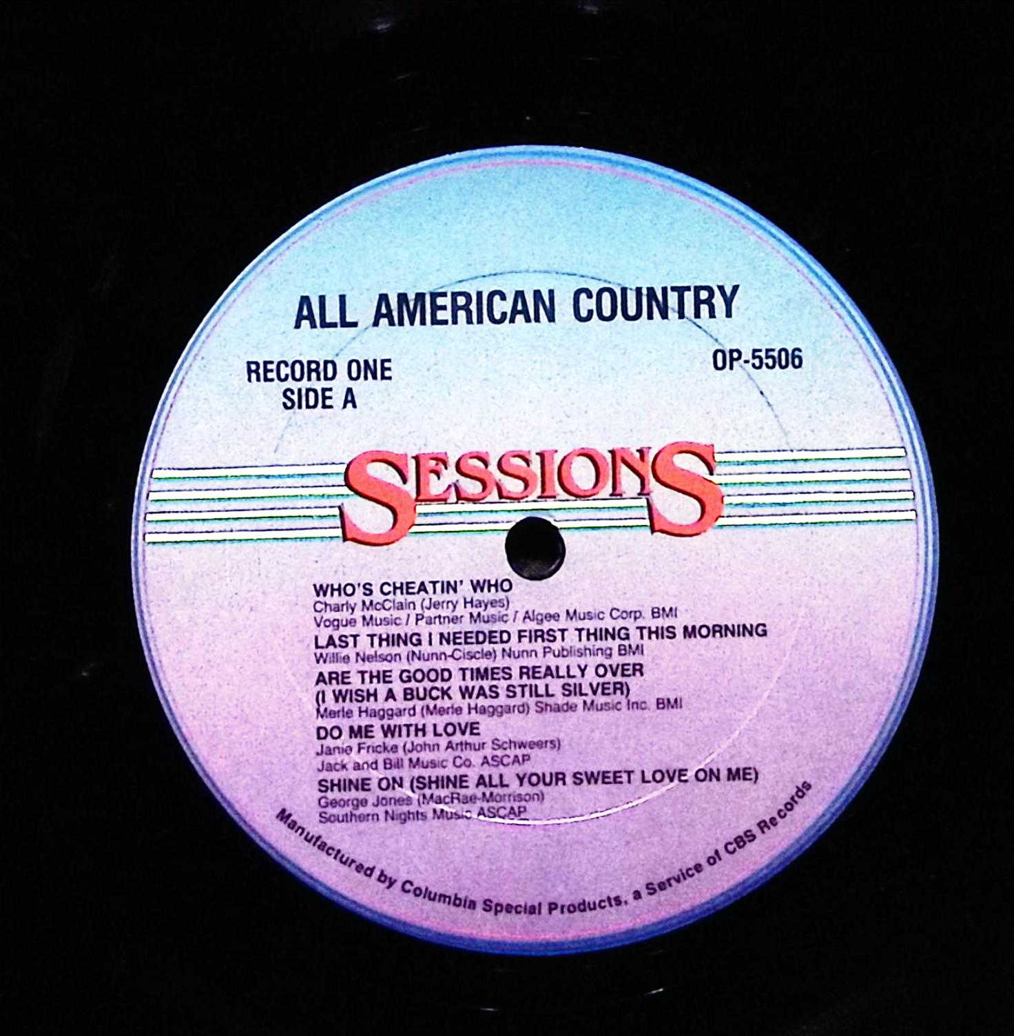 Various All American Country 12" LP 1984 OP 5506 Folk, World, & Country — image 5