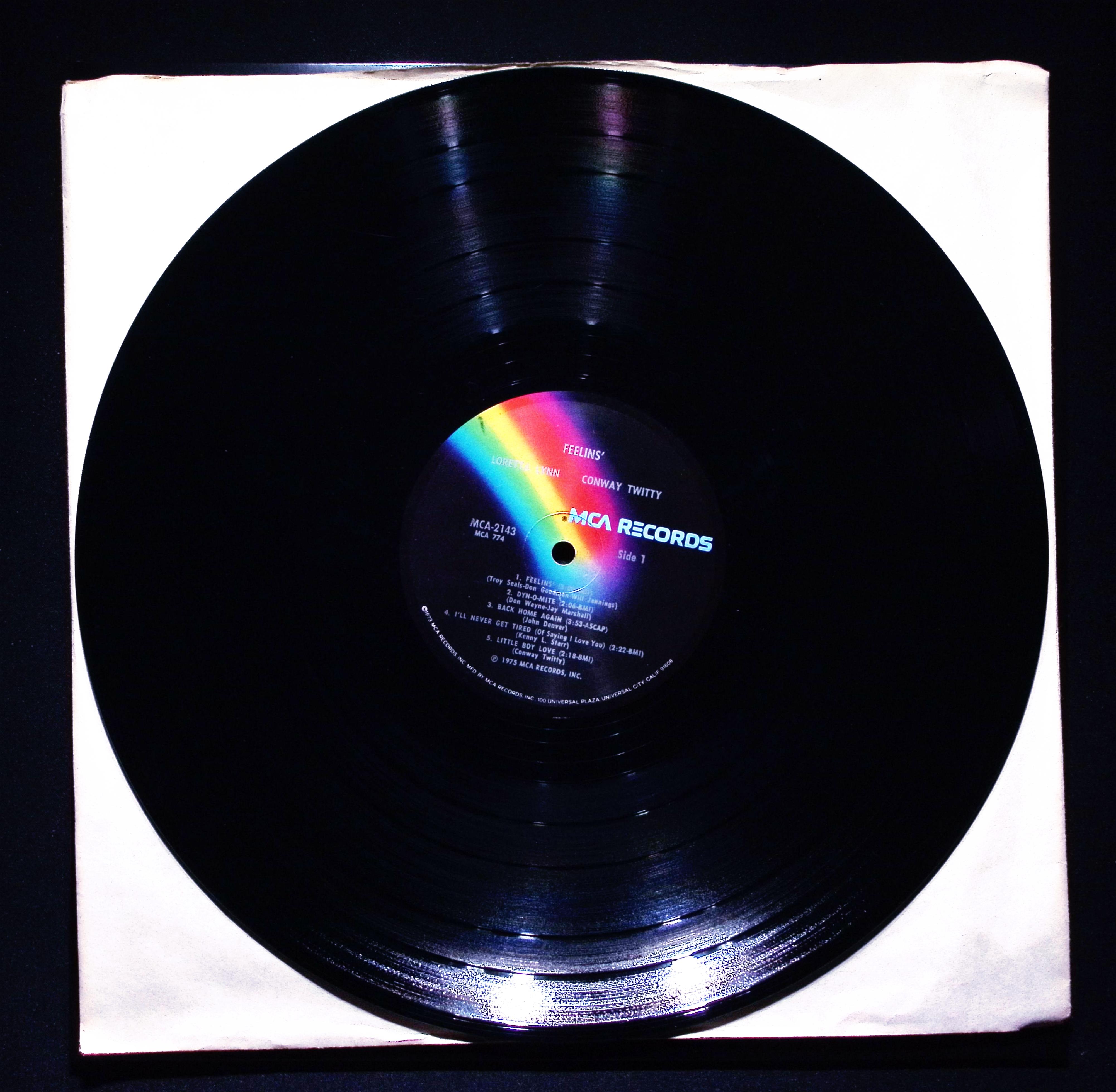 Conway Twitty & Loretta Lynn Feelins' 12" LP 1975 MCA-2143 — image 4