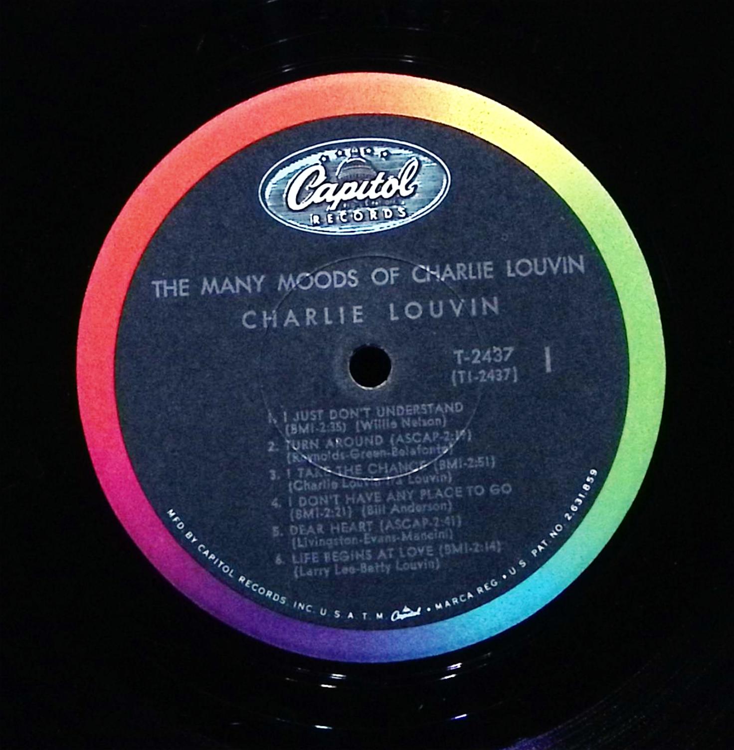 Charlie Louvin The Many Moods Of Charlie Louvin 12" LP 1966 T 2437 Folk, World, — image 5