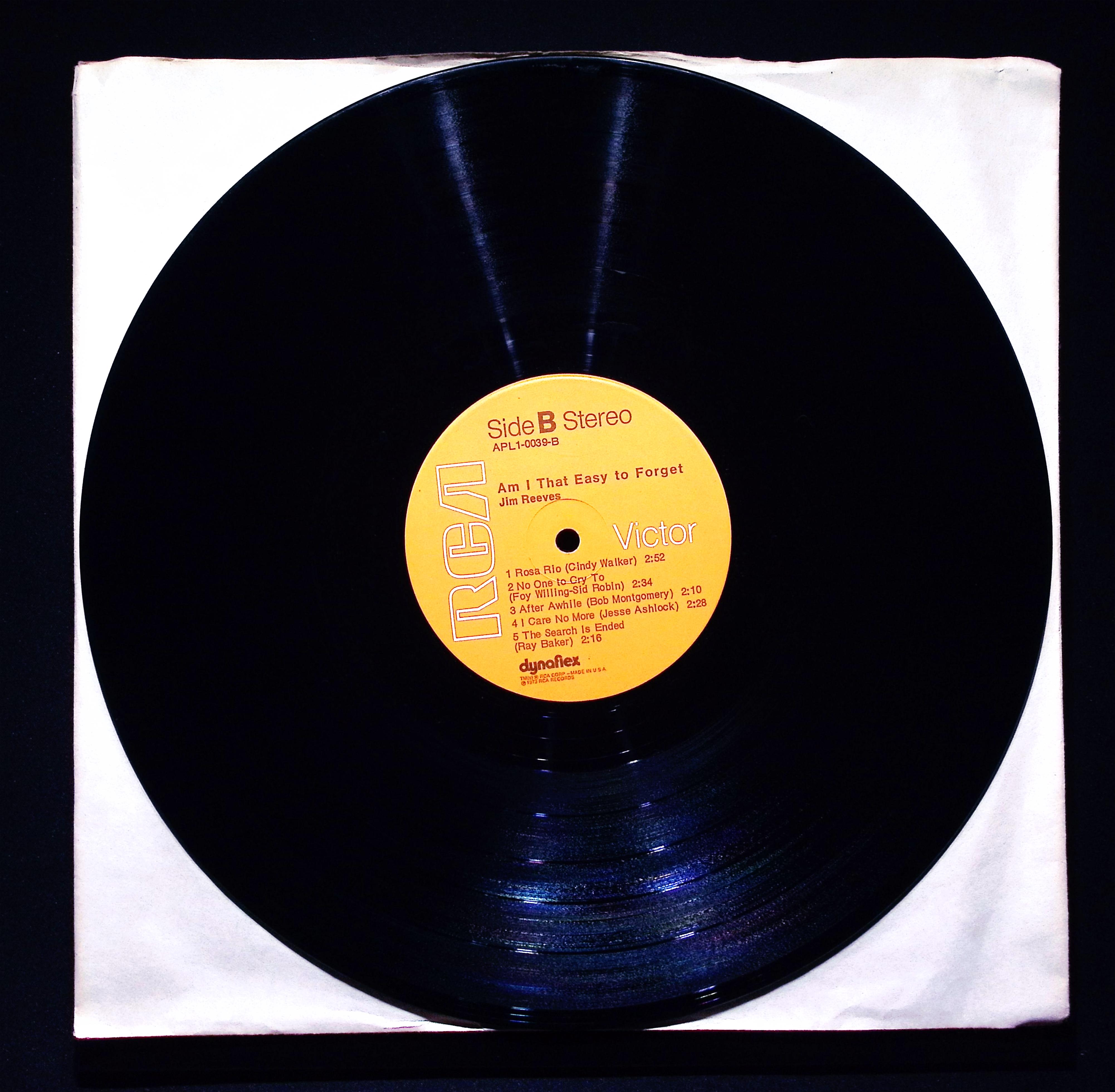 Jim Reeves Am I That Easy To Forget 12" LP 1973 APL1-0039 Pop — image 2