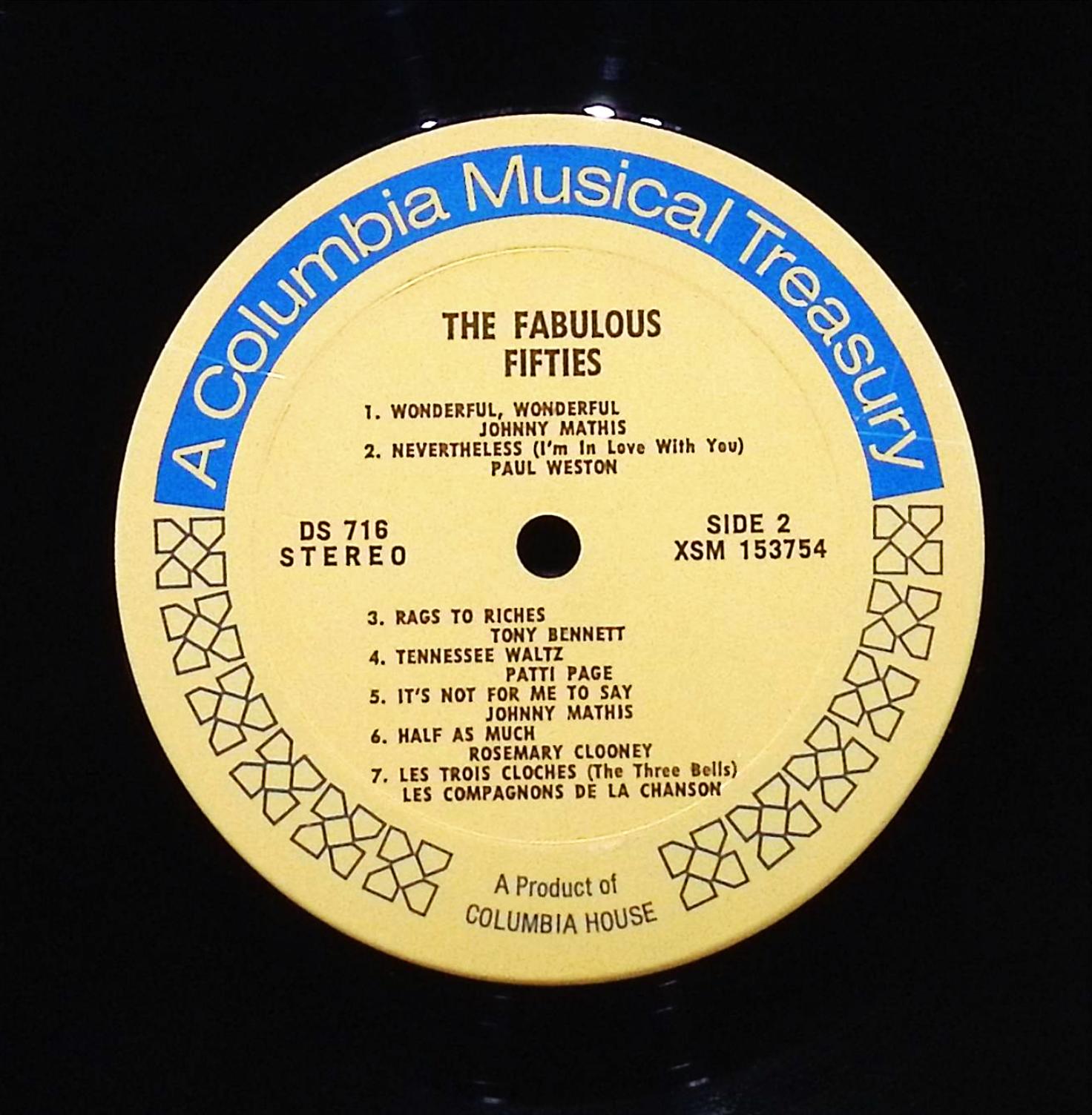 Various Artists The Fabulous Fifties 1970 Columbia House DS 716 Pop Vocal LP — image 3