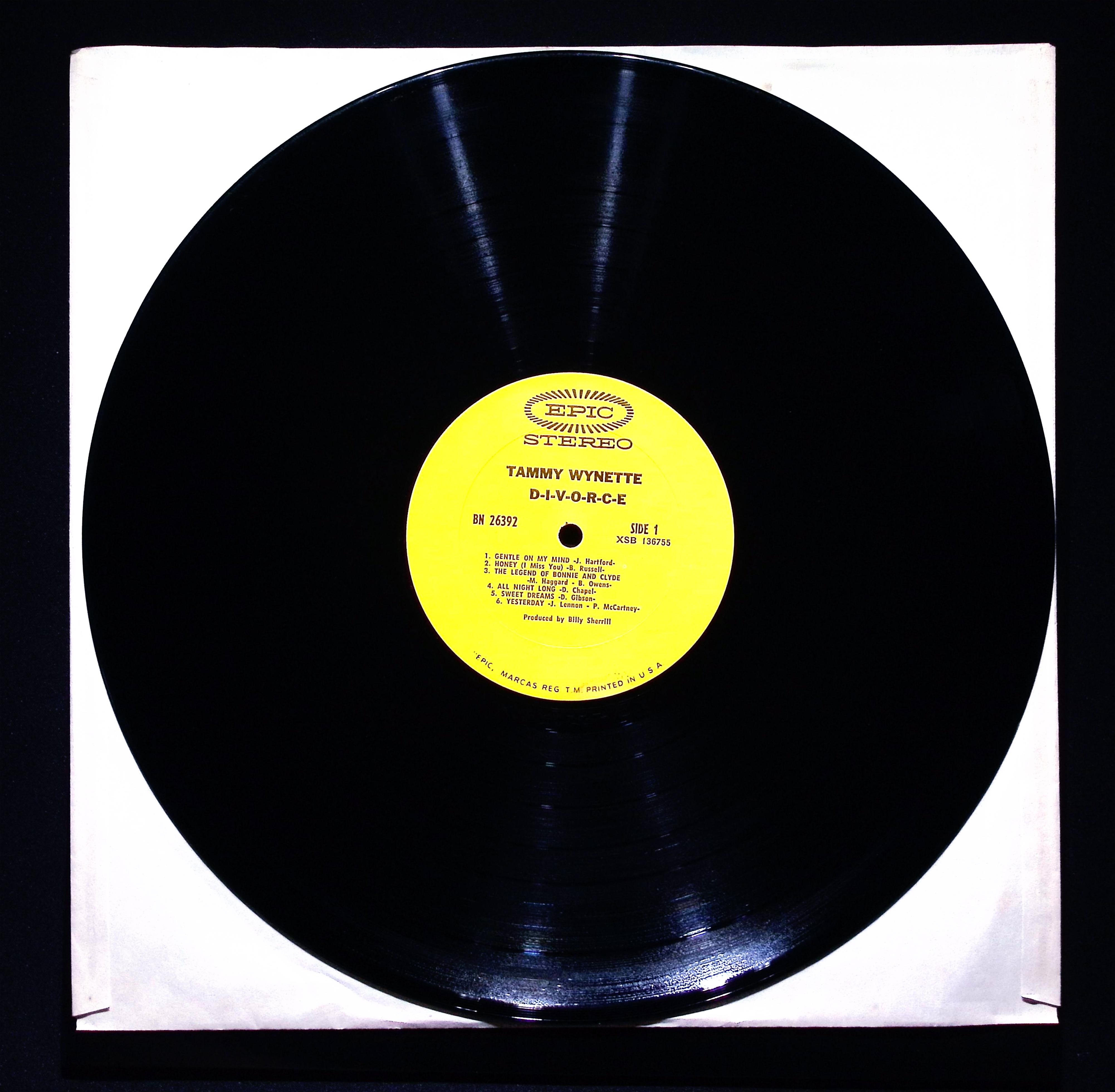 Tammy Wynette D-I-V-O-R-C-E 12" LP 1968 BN 26392 Folk, World, & Country — image 4