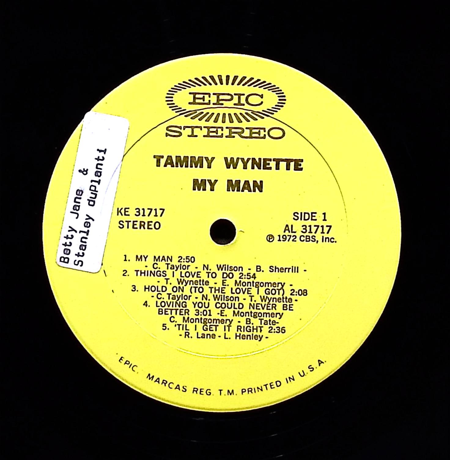 Tammy Wynette My Man 12" LP 1972 KE 31717 Folk, World, & Country — image 3