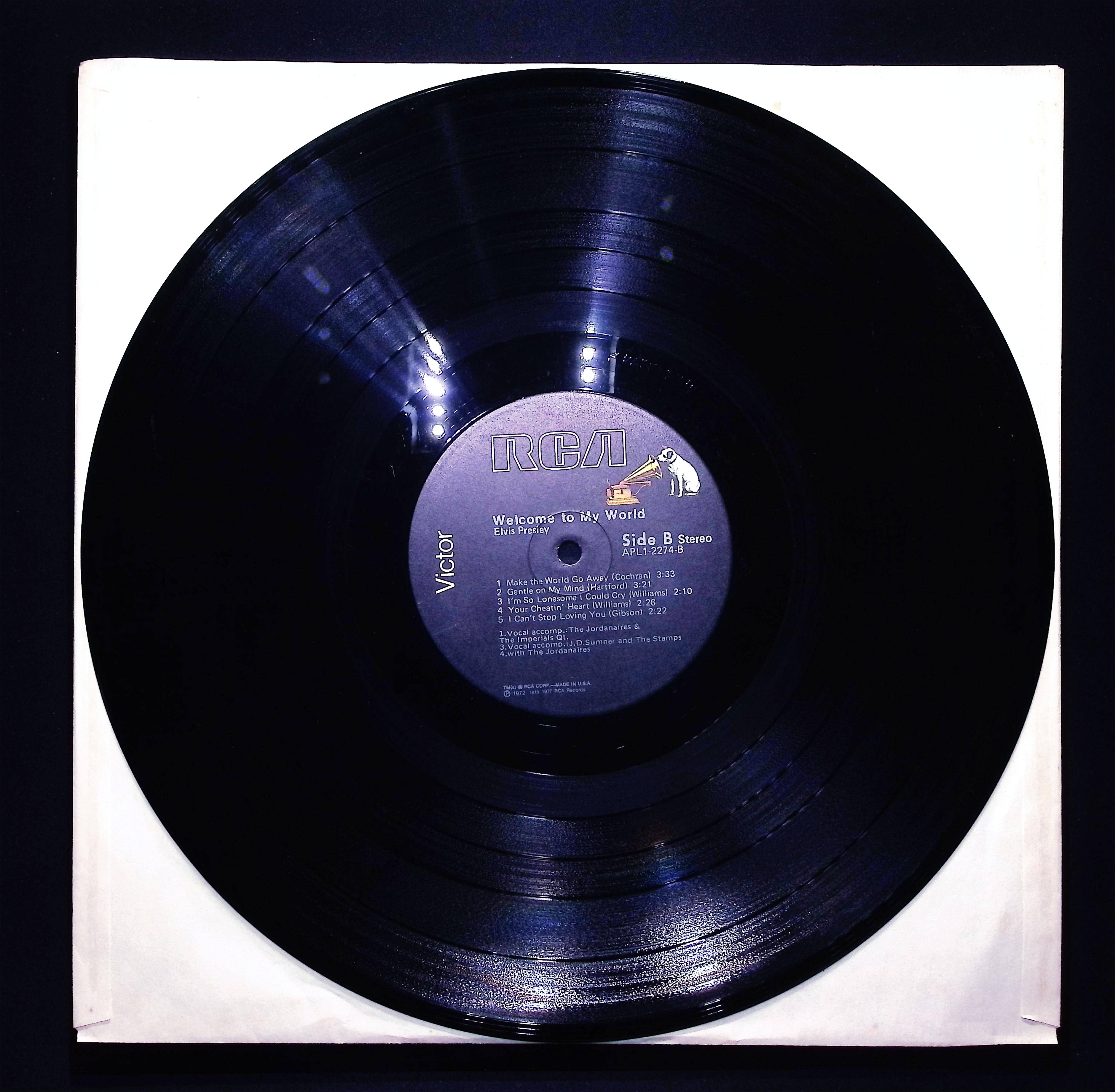 Elvis Presley Welcome To My World 12" LP 1977 APL1-2274 Pop — image 4