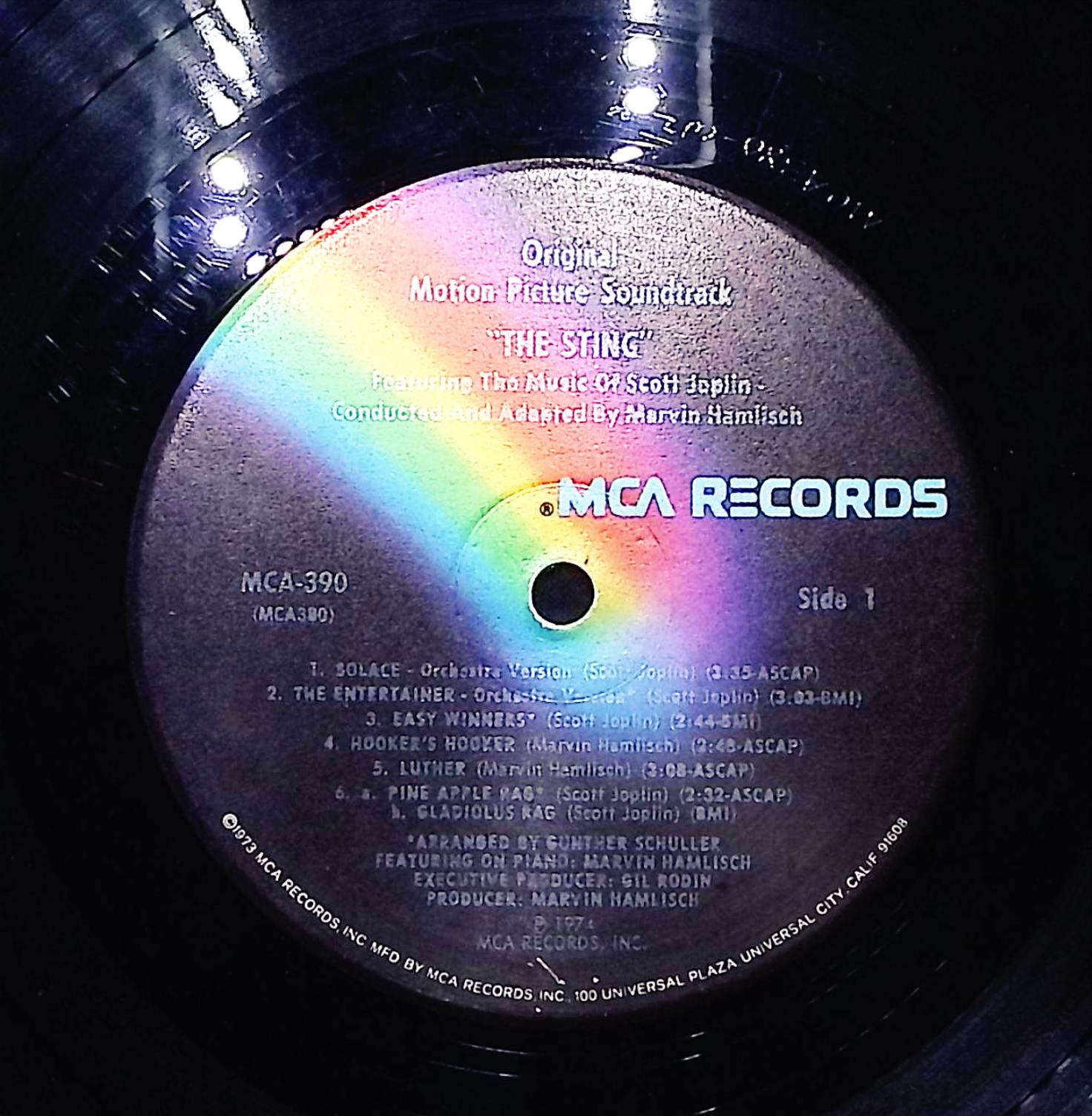 Marvin Hamlisch The Sting Soundtrack 12" LP 1974 MCA-390 Jazz — image 5