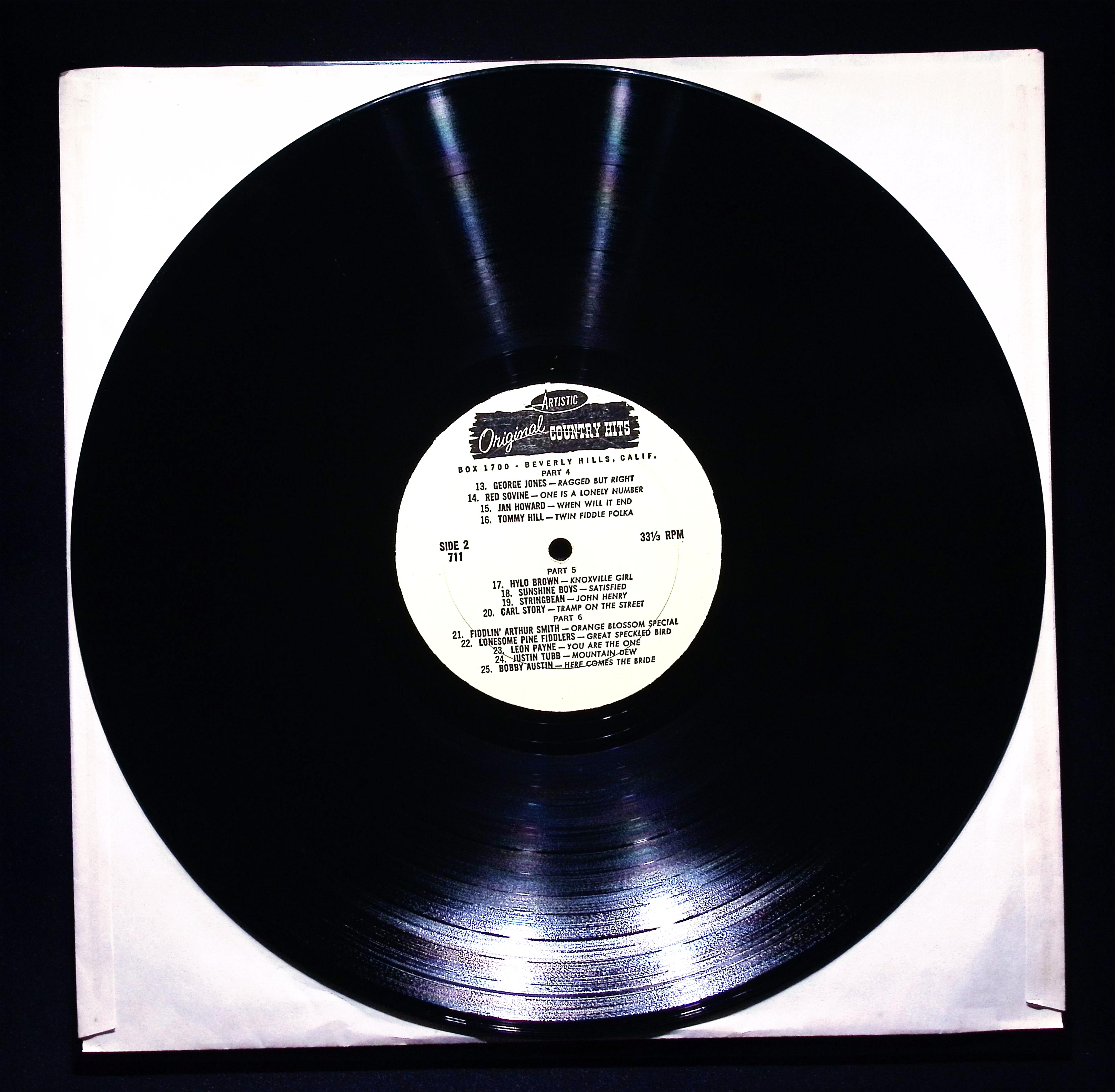 Various Original Country Hits 1961 Artistic 711  Country Bluegrass LP — image 2