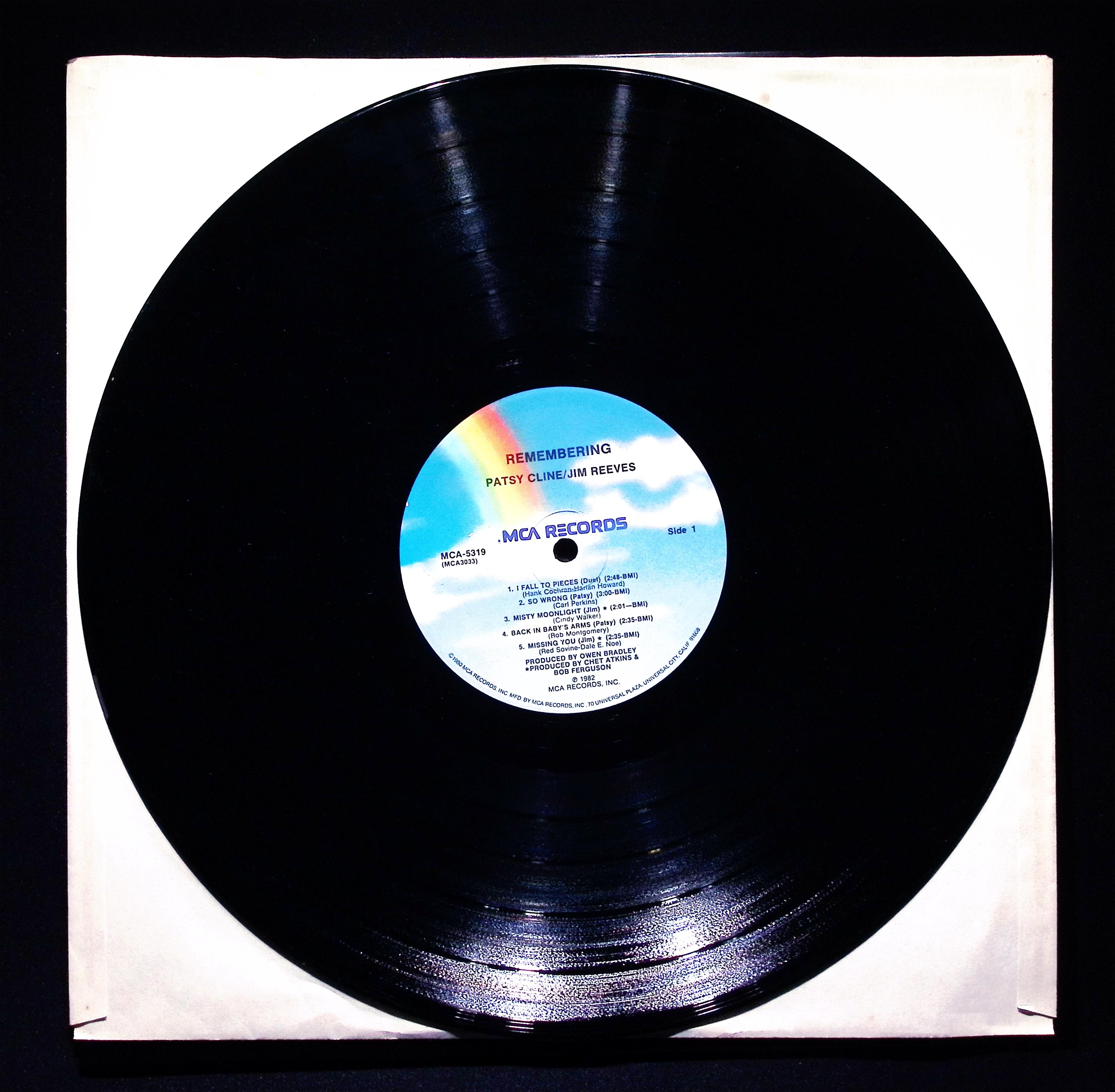 Remembering Patsy Cline & Jim Reeves 12" LP 1982 MCA-5319 Country — image 2