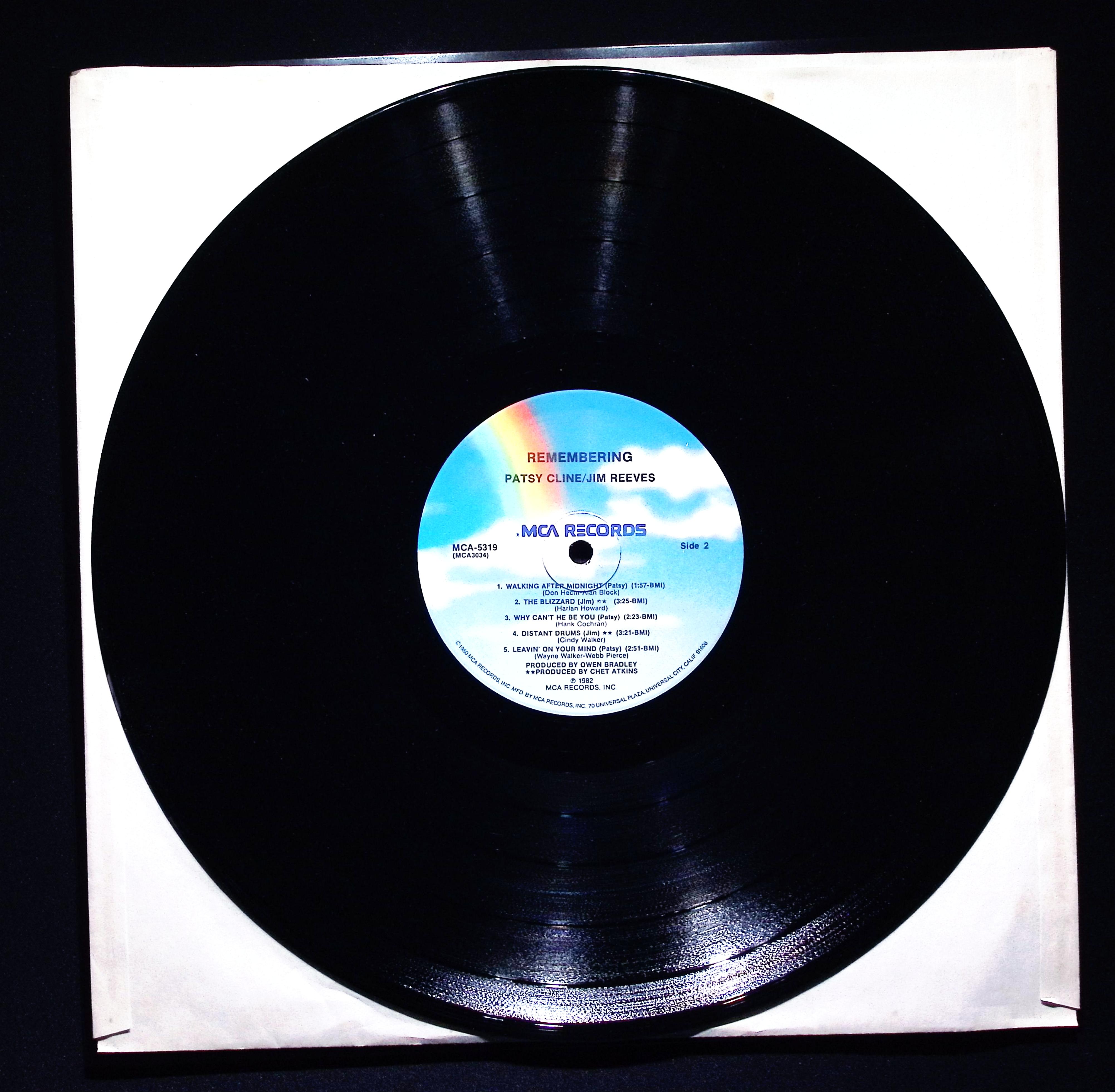 Remembering Patsy Cline & Jim Reeves 12" LP 1982 MCA-5319 Country — image 4