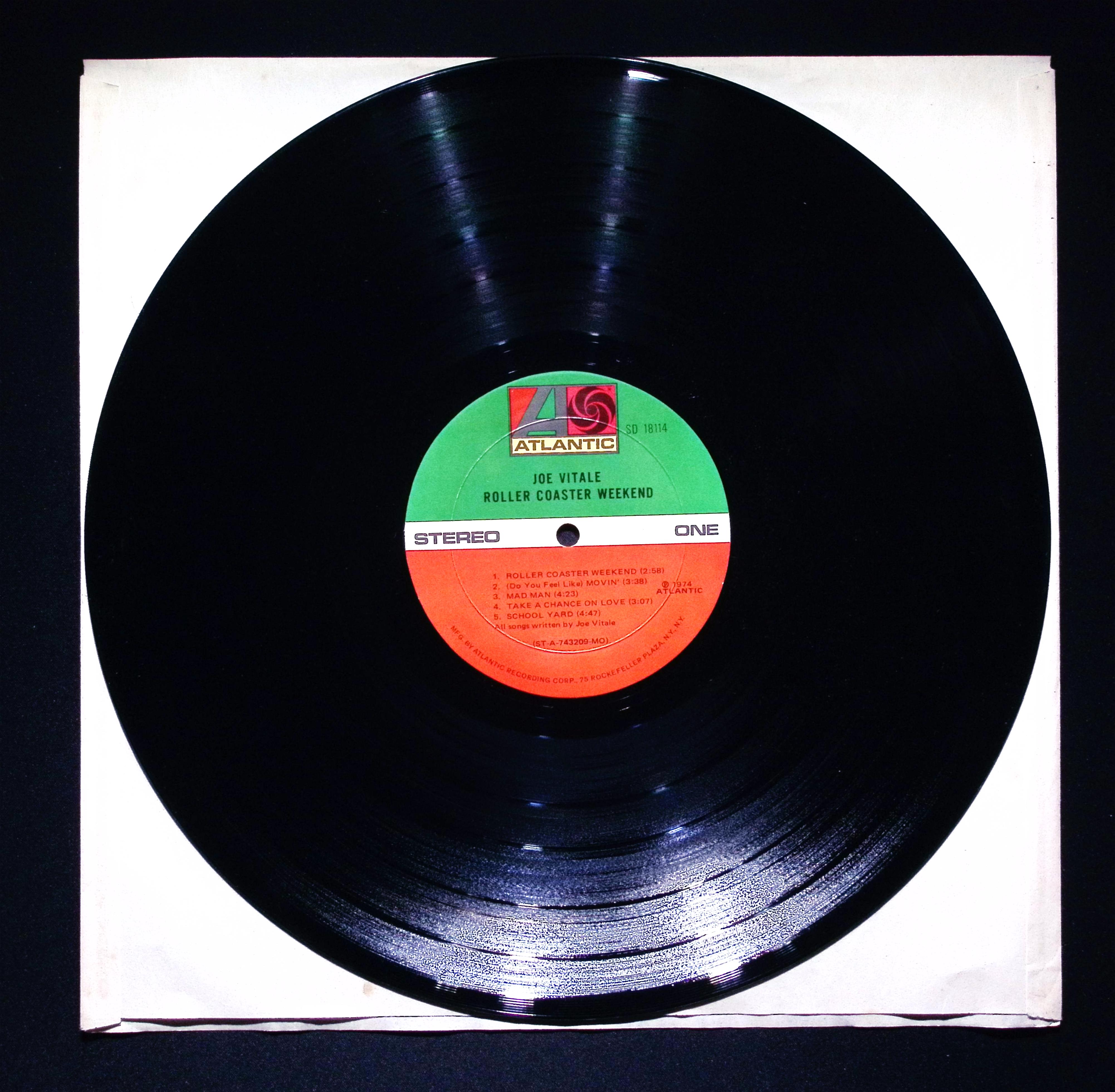 Joe Vitale Roller Coaster Weekend 12" LP 1974 SD 18114 Rock — image 2