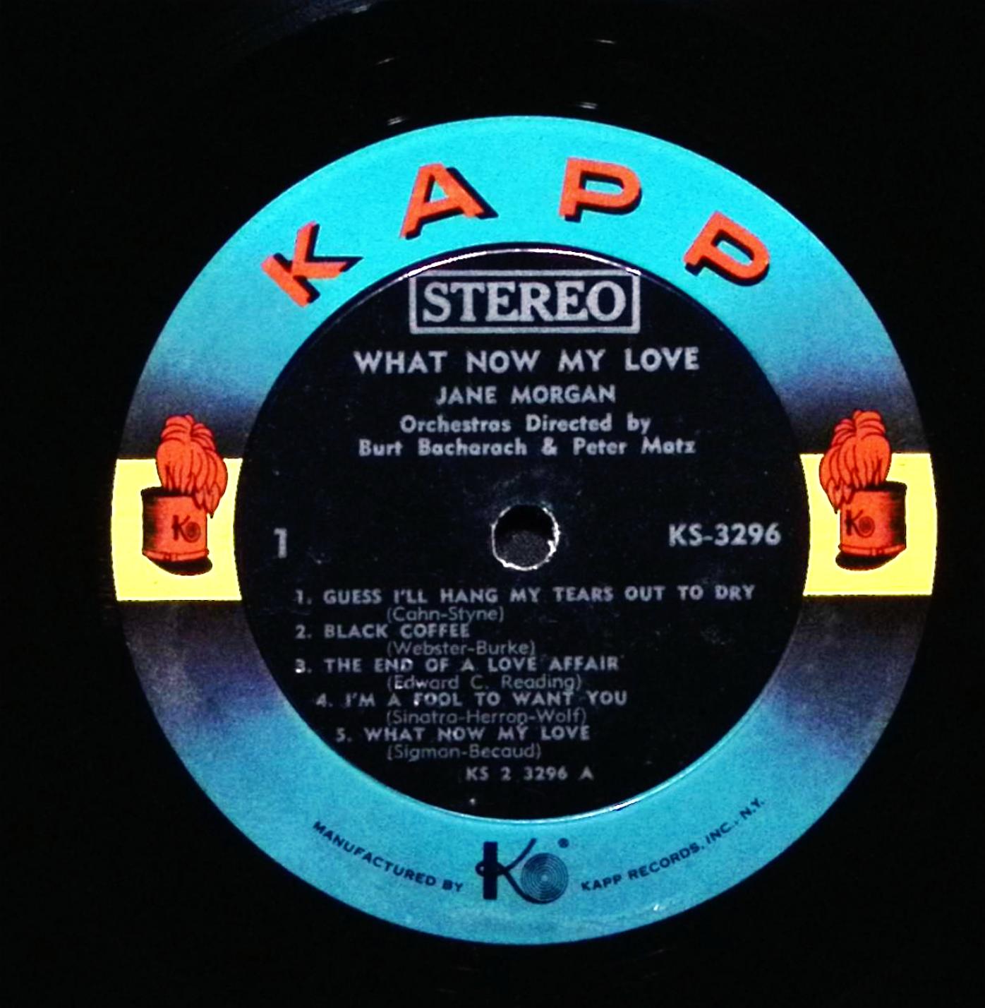 Jane Morgan What Now My Love? 12" LP 1962 KS-3296 Pop — image 5