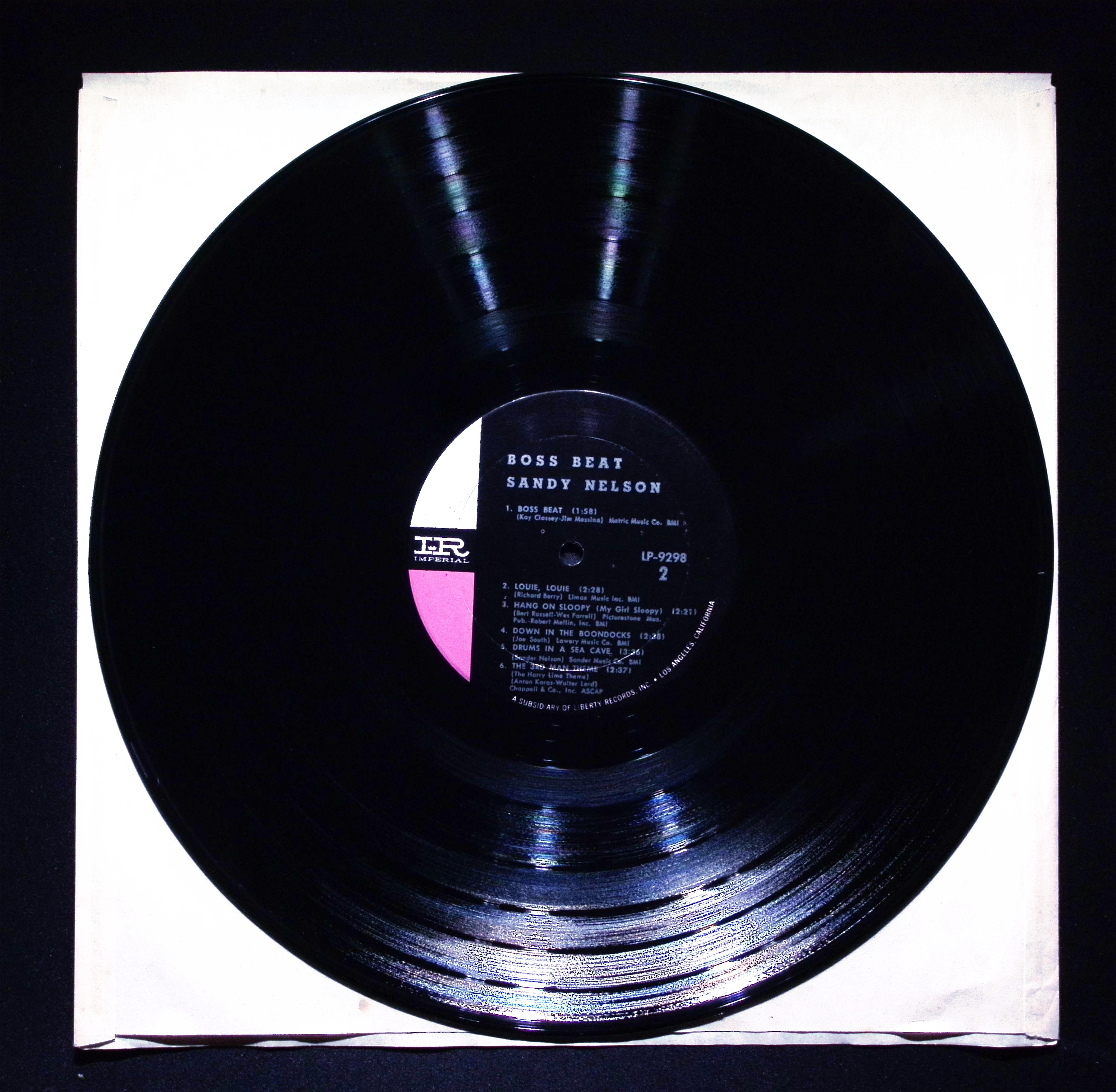 Sandy Nelson Boss Beat 12" LP 1965 LP-9298 Rock — image 2