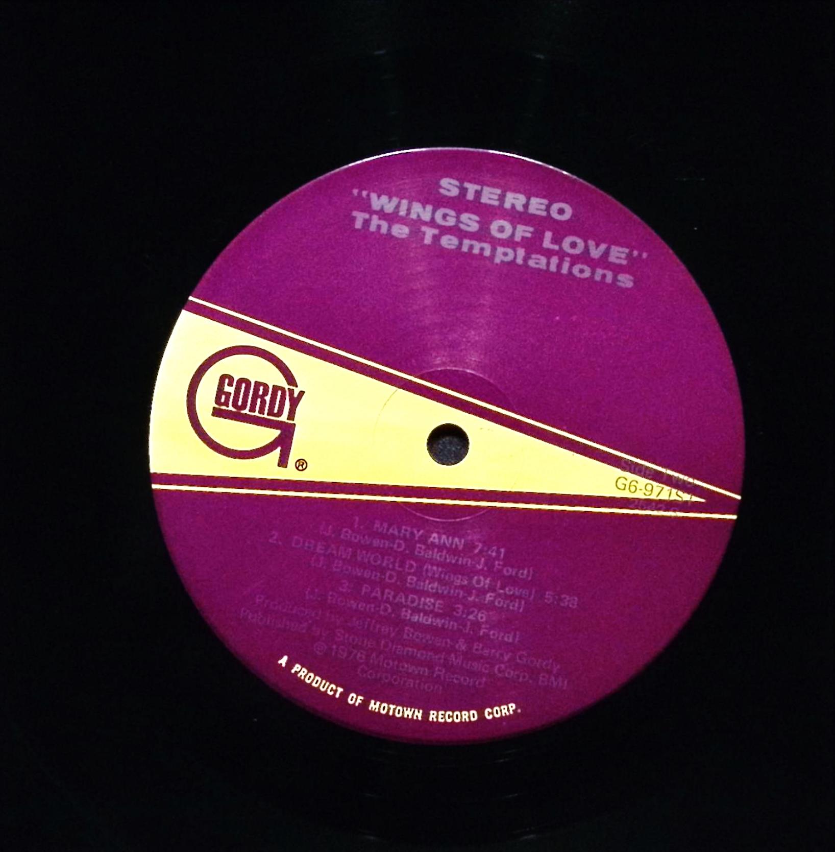 The Temptations Wings Of Love 12" LP 1976 G6-971S1 Soul — image 5