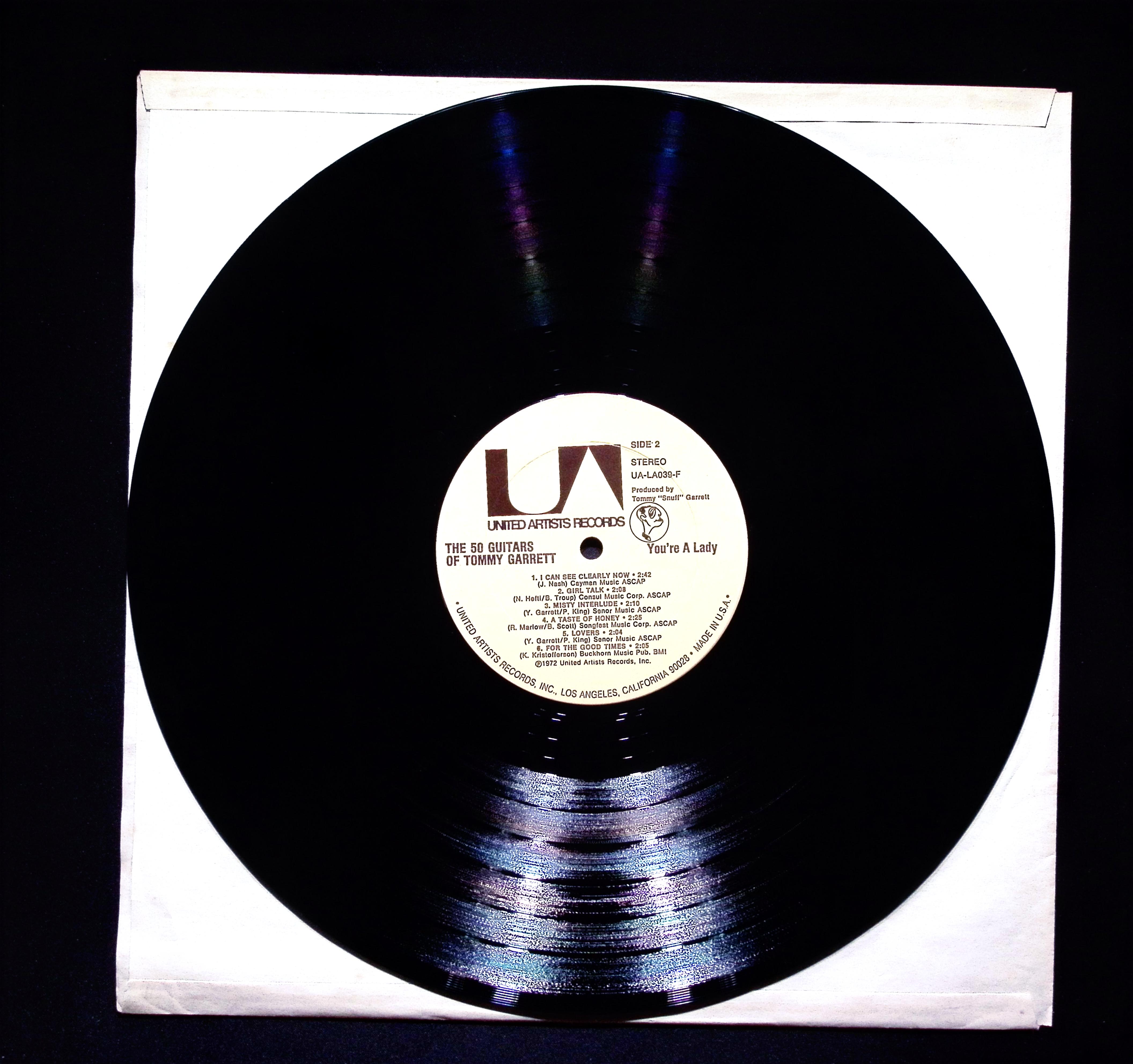 50 Guitars Of Tommy Garrett You're A Lady 12" LP 1973 UA-LA039-F Jazz — image 2