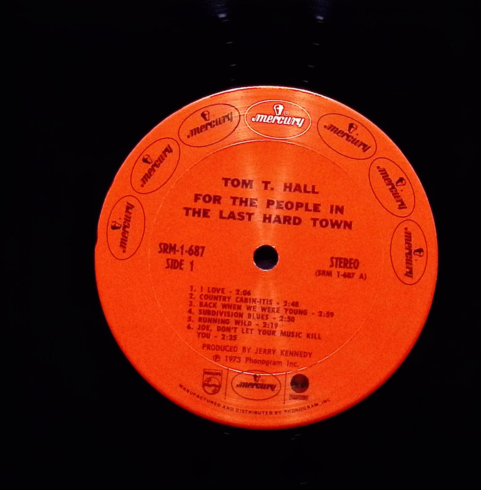 Tom T. Hall - For The People In The Last Hard Town | 1973 Vinyl LP | Folk — image 5
