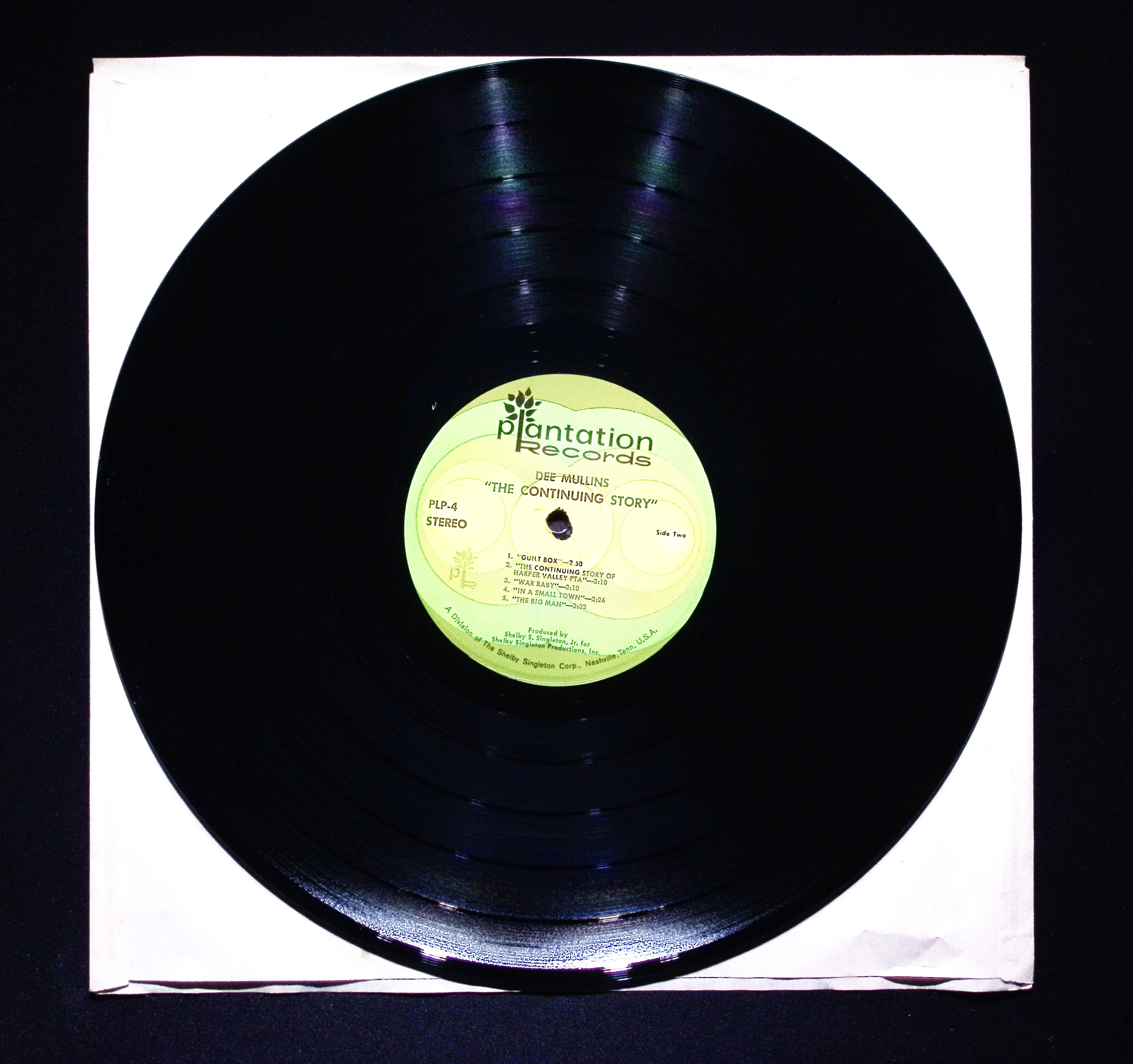 Dee Mullins The Continuing Story 12" LP 1969 PLP-4 Folk, World, & Country — image 4