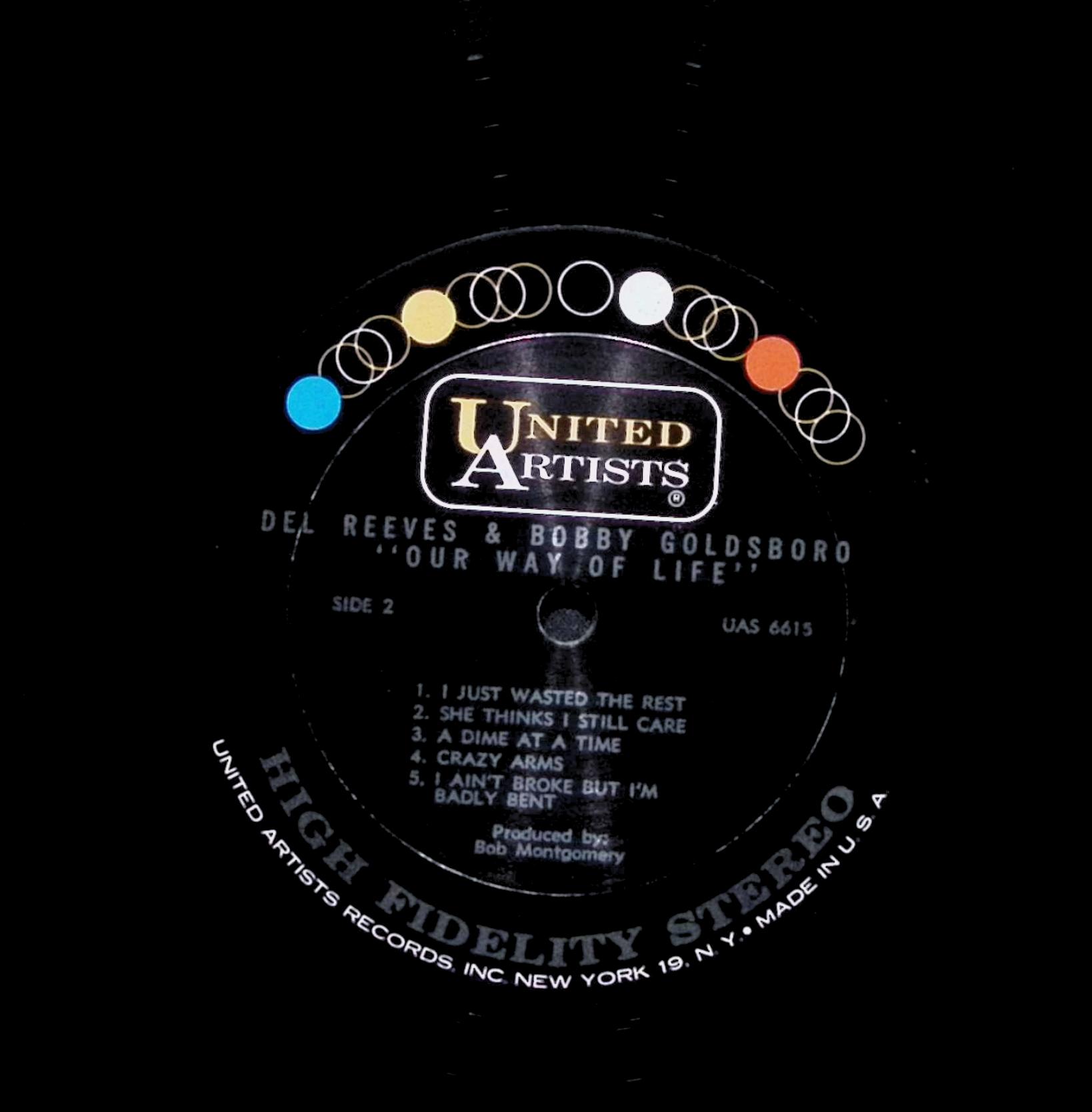 Del Reeves Our Way Of Life 12" LP 1967 UAS 6615 Pop — image 5