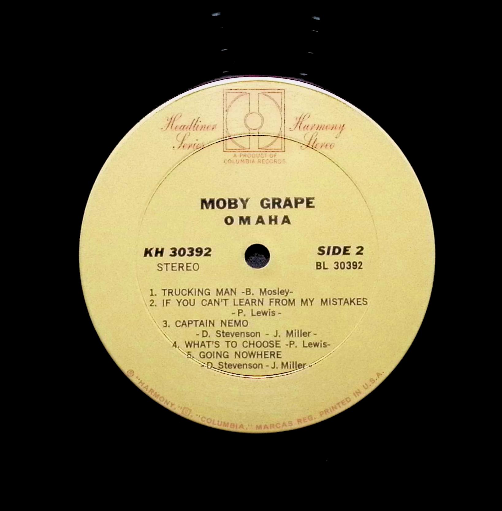Moby Grape Omaha 12" Vinyl LP 1973 KH 30392 Rock — image 5