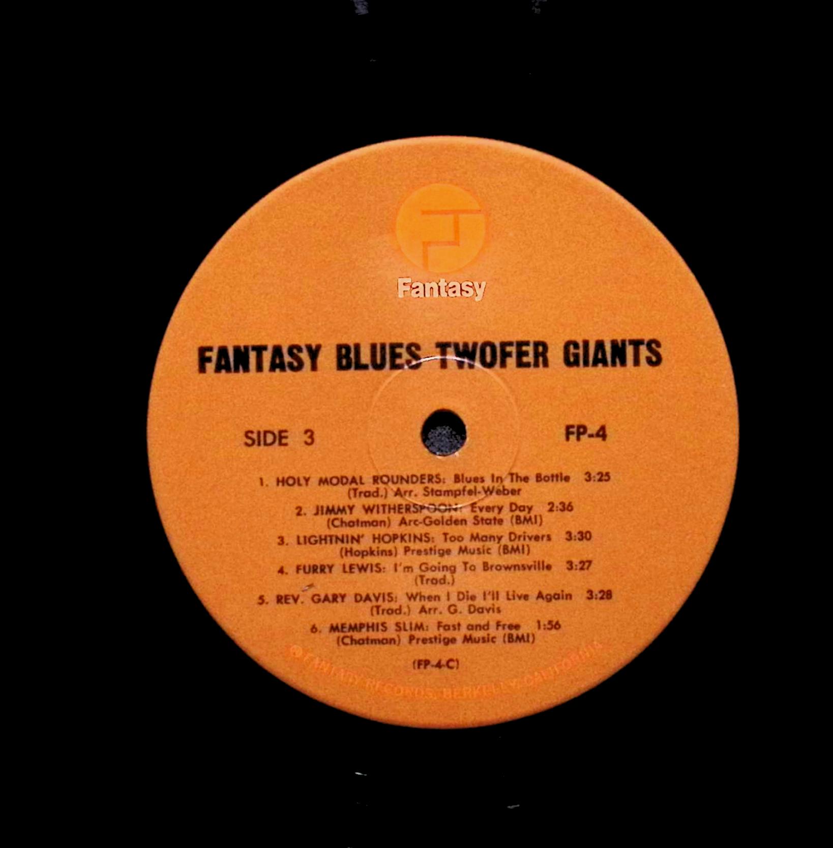 Various - Fantasy Blues Twofer Giants | 12" Vinyl LP 1972 | FP-4 Blues — image 5