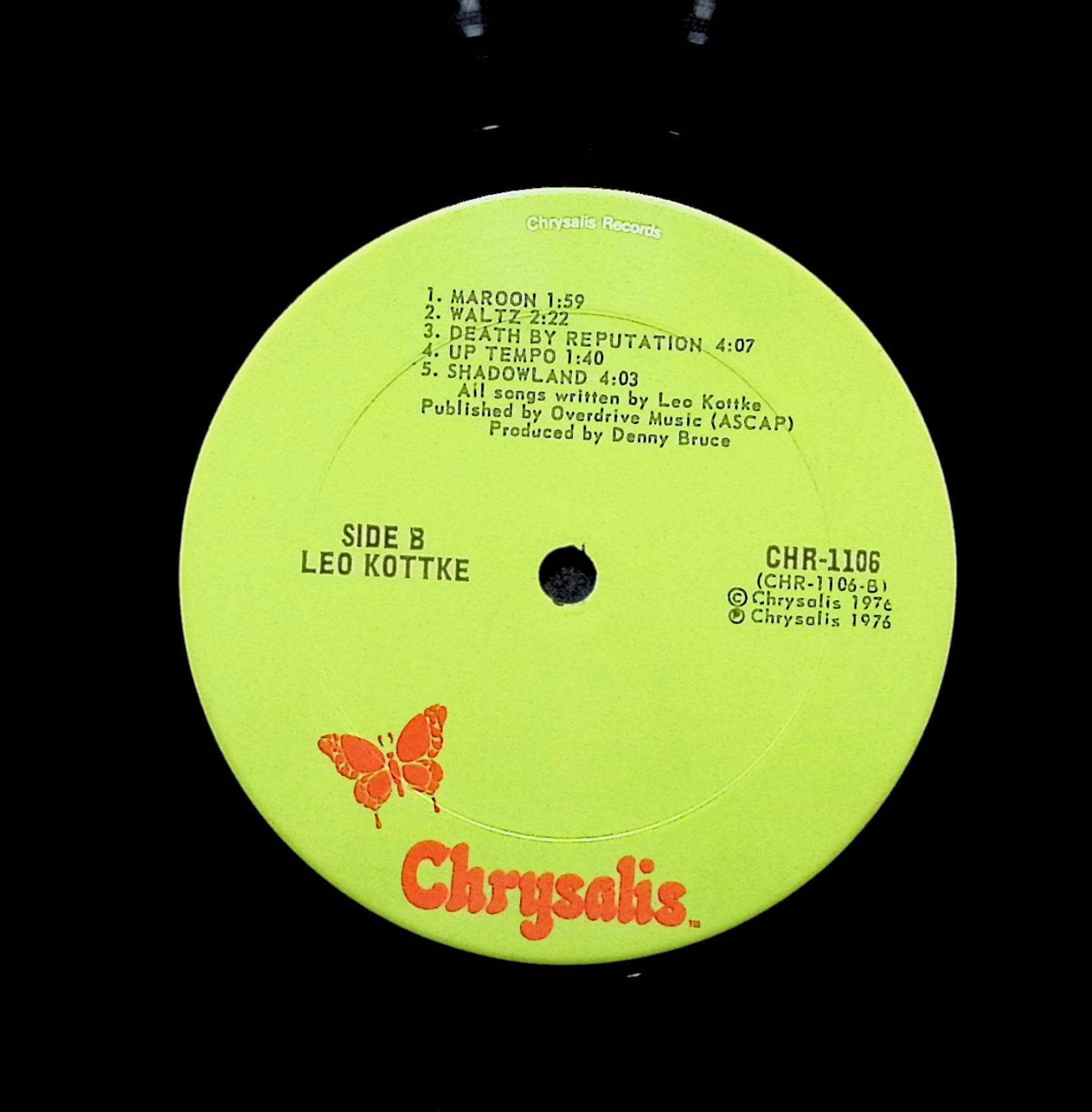 Leo Kottke Leo Kottke 12" LP 1976 CHR 1106 Rock — image 3