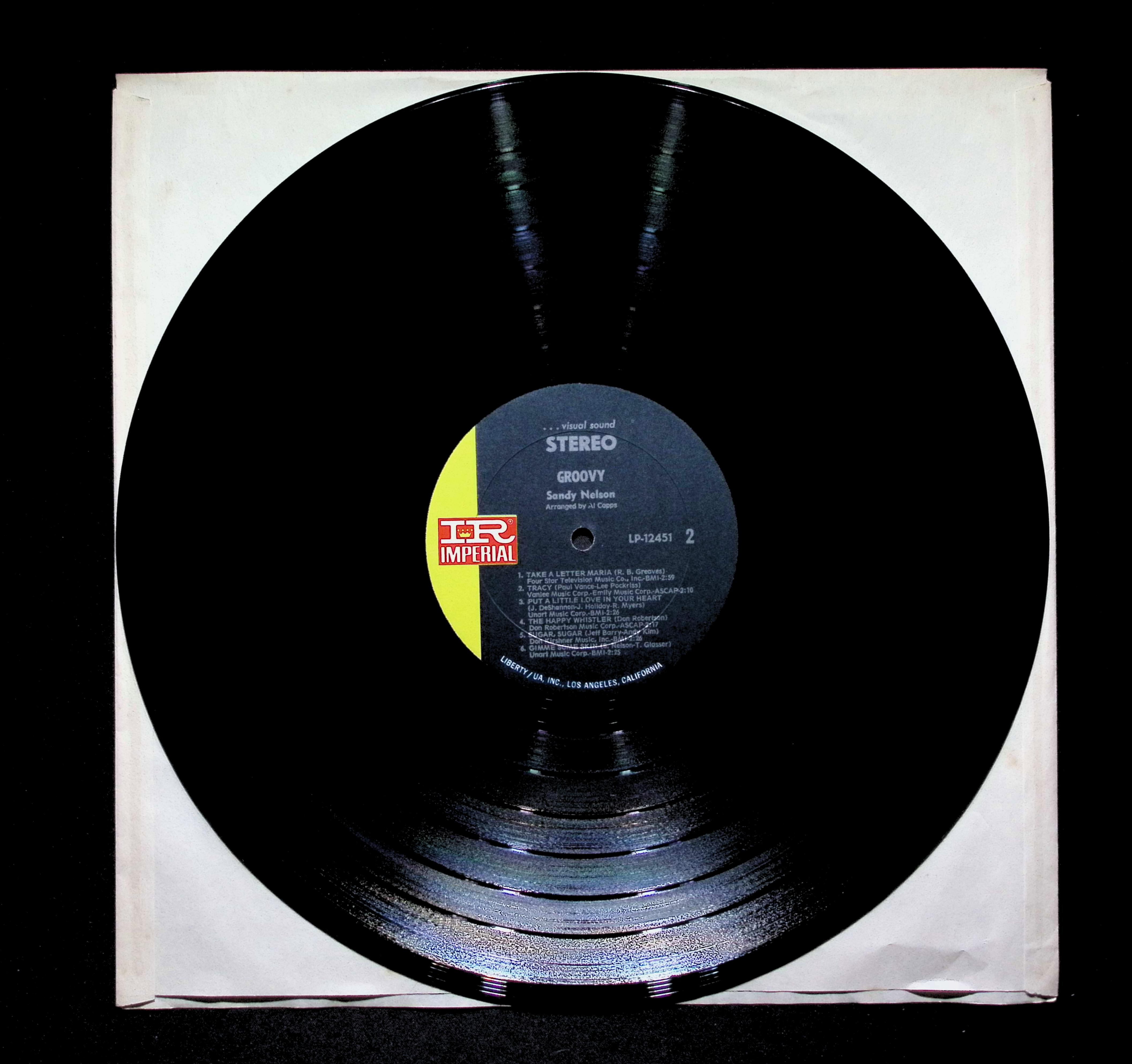 Sandy Nelson Groovy 12" LP 1970 LP-12451 Rock — image 2