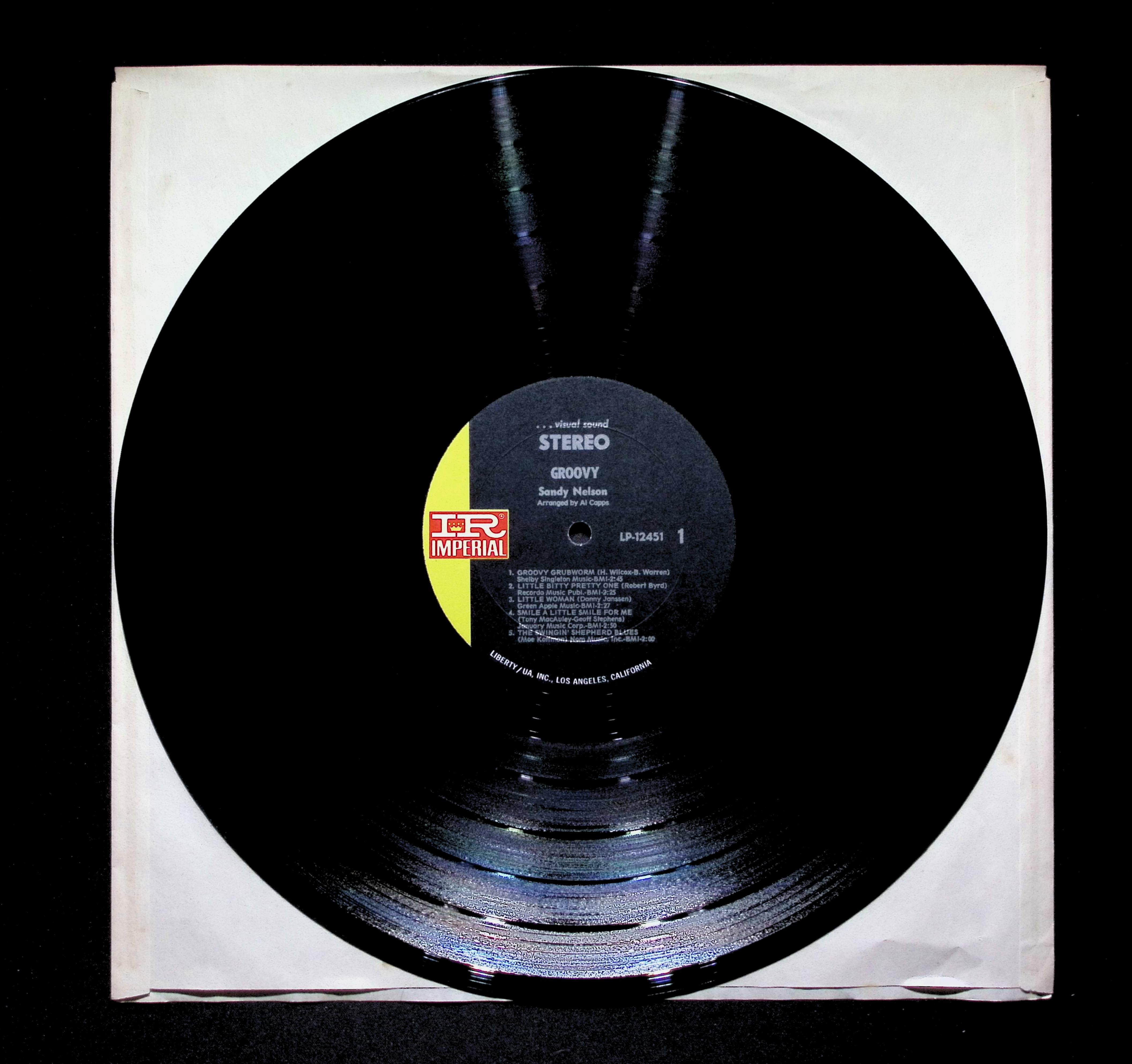Sandy Nelson Groovy 12" LP 1970 LP-12451 Rock — image 4
