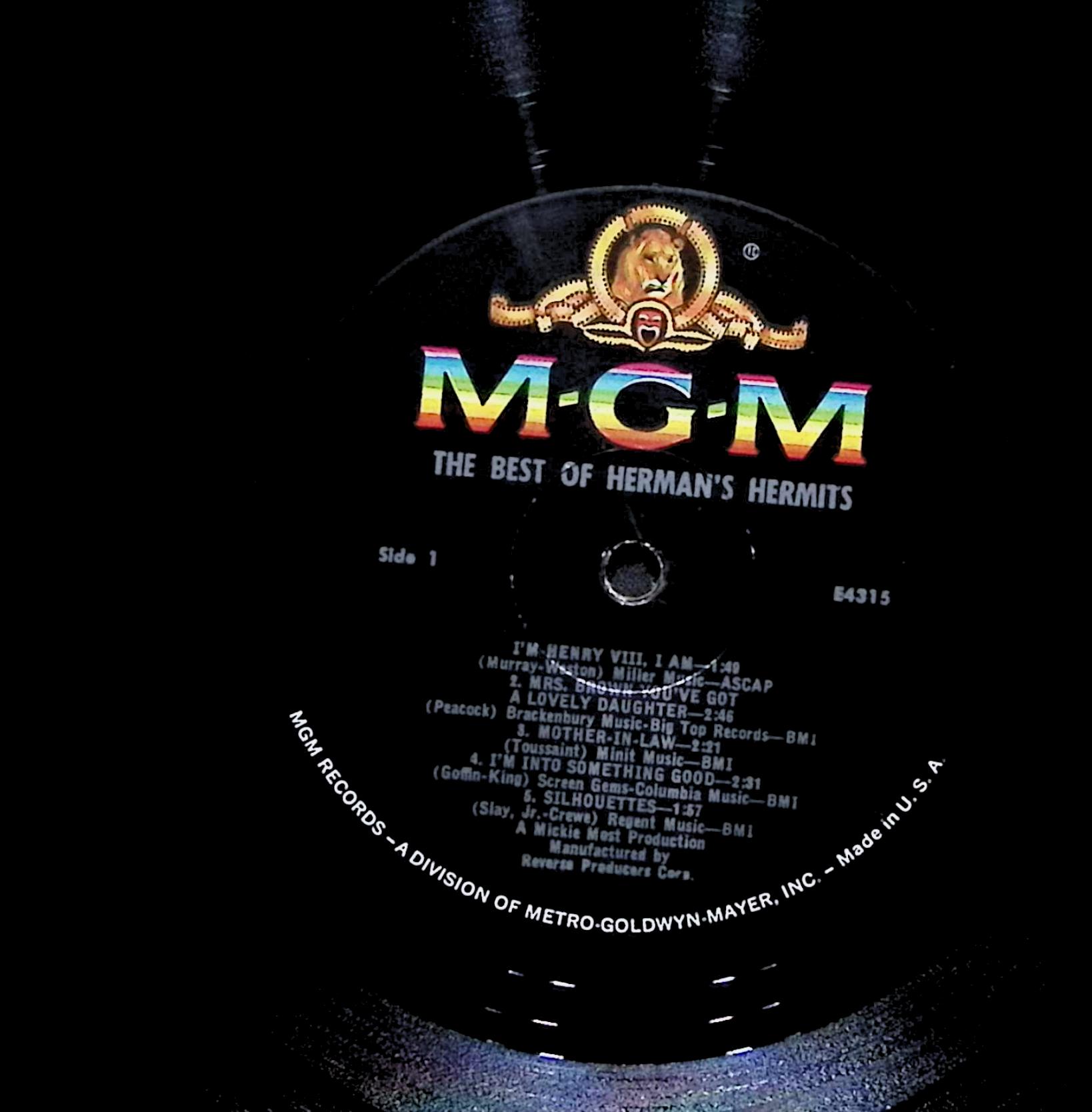 Herman's Hermits The Best Of Herman's Hermits 12" LP 1965 E-4315 Rock — image 3