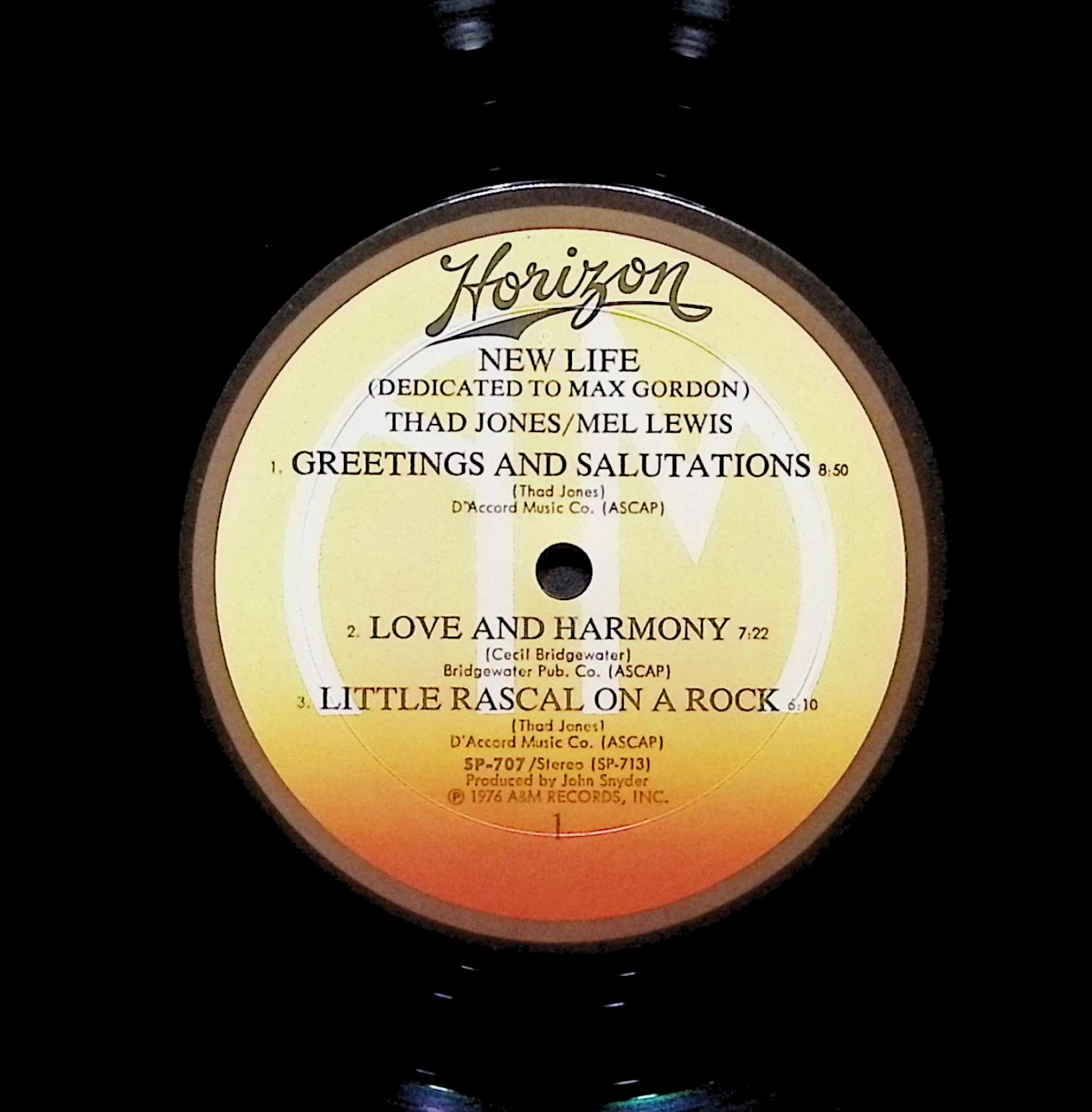 Thad Jones & Mel Lewis New Life (Dedicated To Max Gordon) 12" LP 1976 — image 3