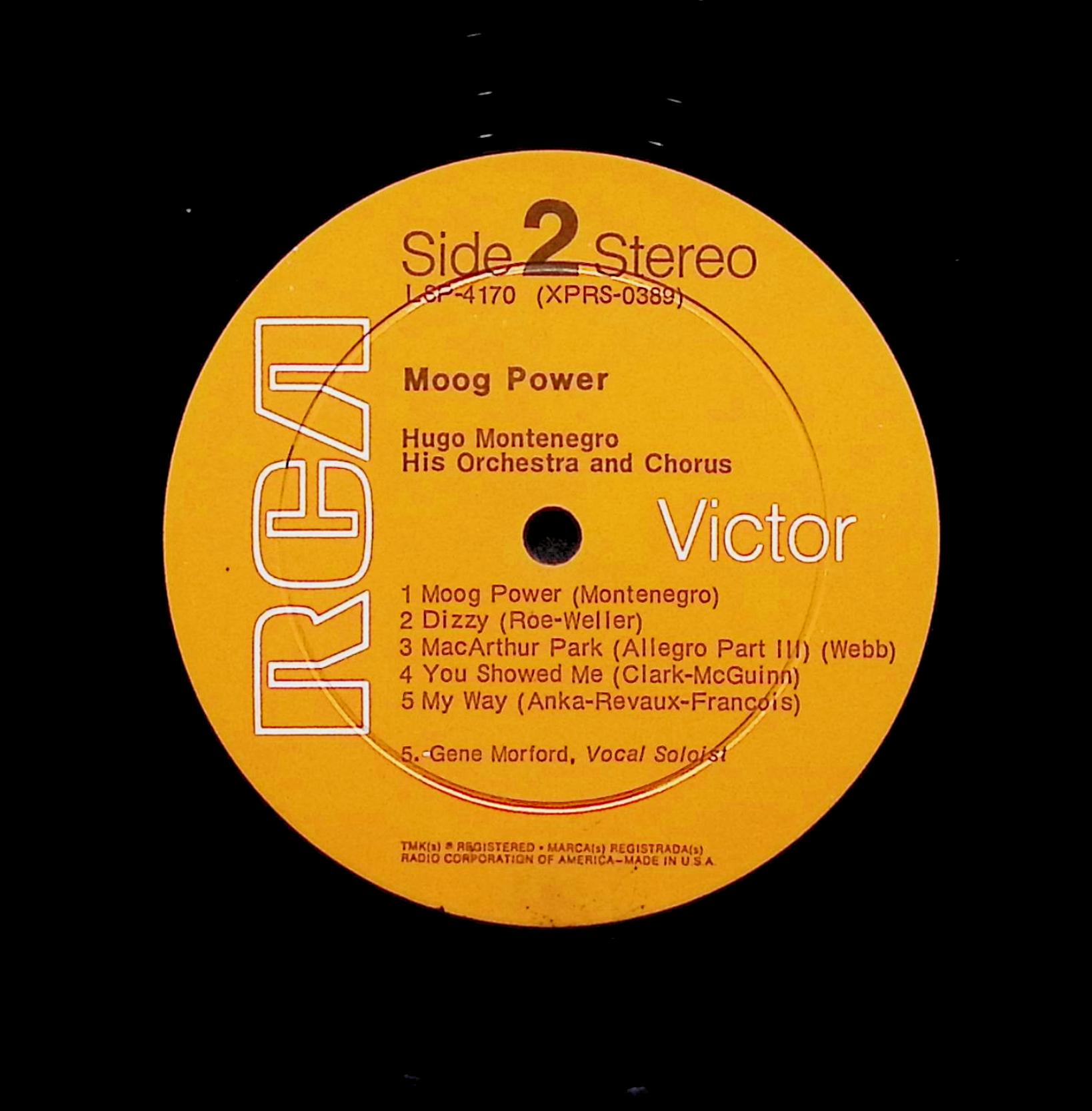 Hugo Montenegro Moog Power 1969 RCA Victor LSP-4170 Electronic Space Age Pop LP — image 3