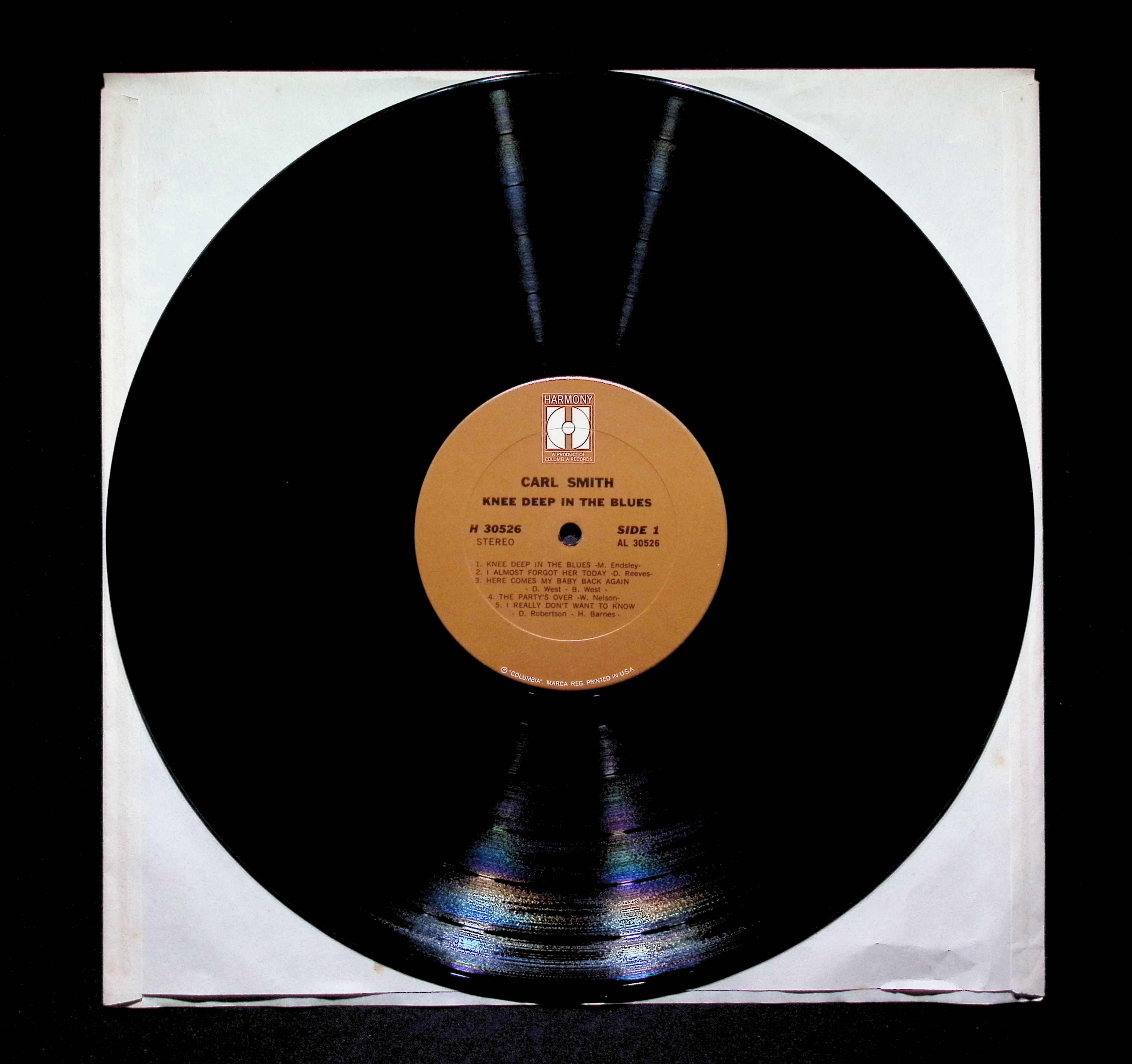 Carl Smith (3) Knee Deep In The Blues 12" LP 1971 H 30526 Country — image 2