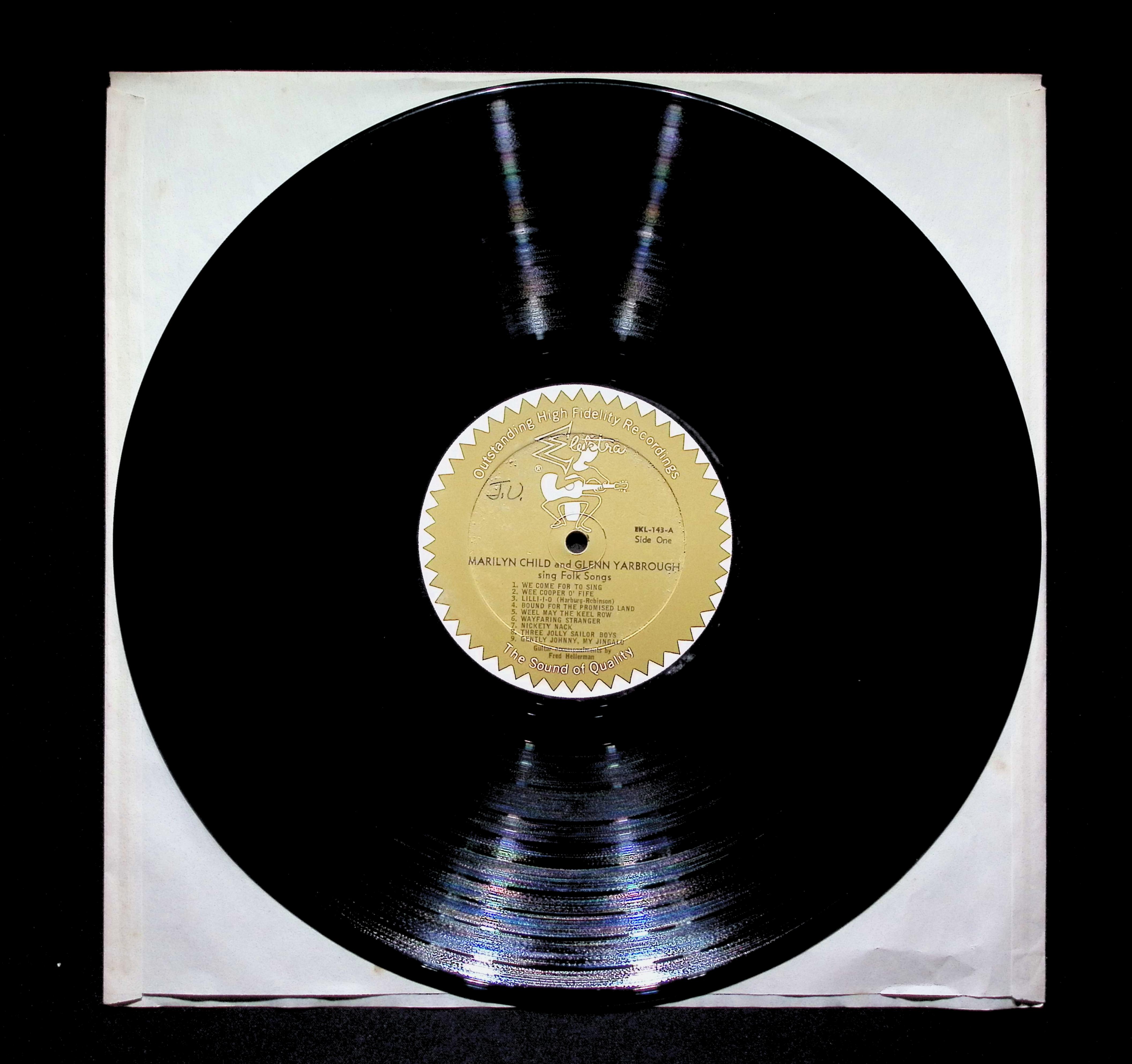 Marilyn Child Sing Folk Songs 12" LP 1960 EKL-143 Folk — image 2