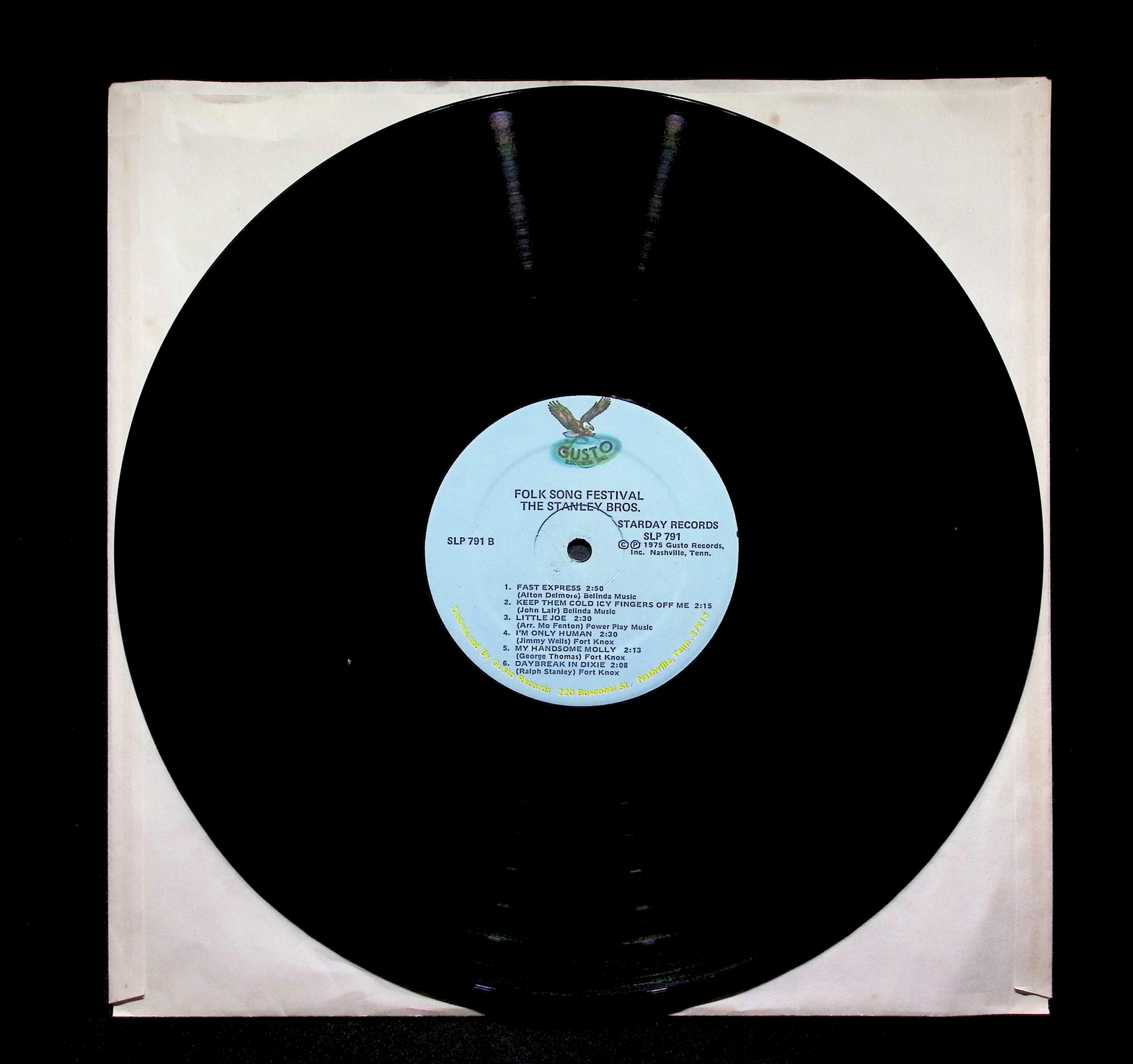 The Stanley Brothers Folk Song Festival 12" LP 1975 SLP791 Bluegrass — image 4