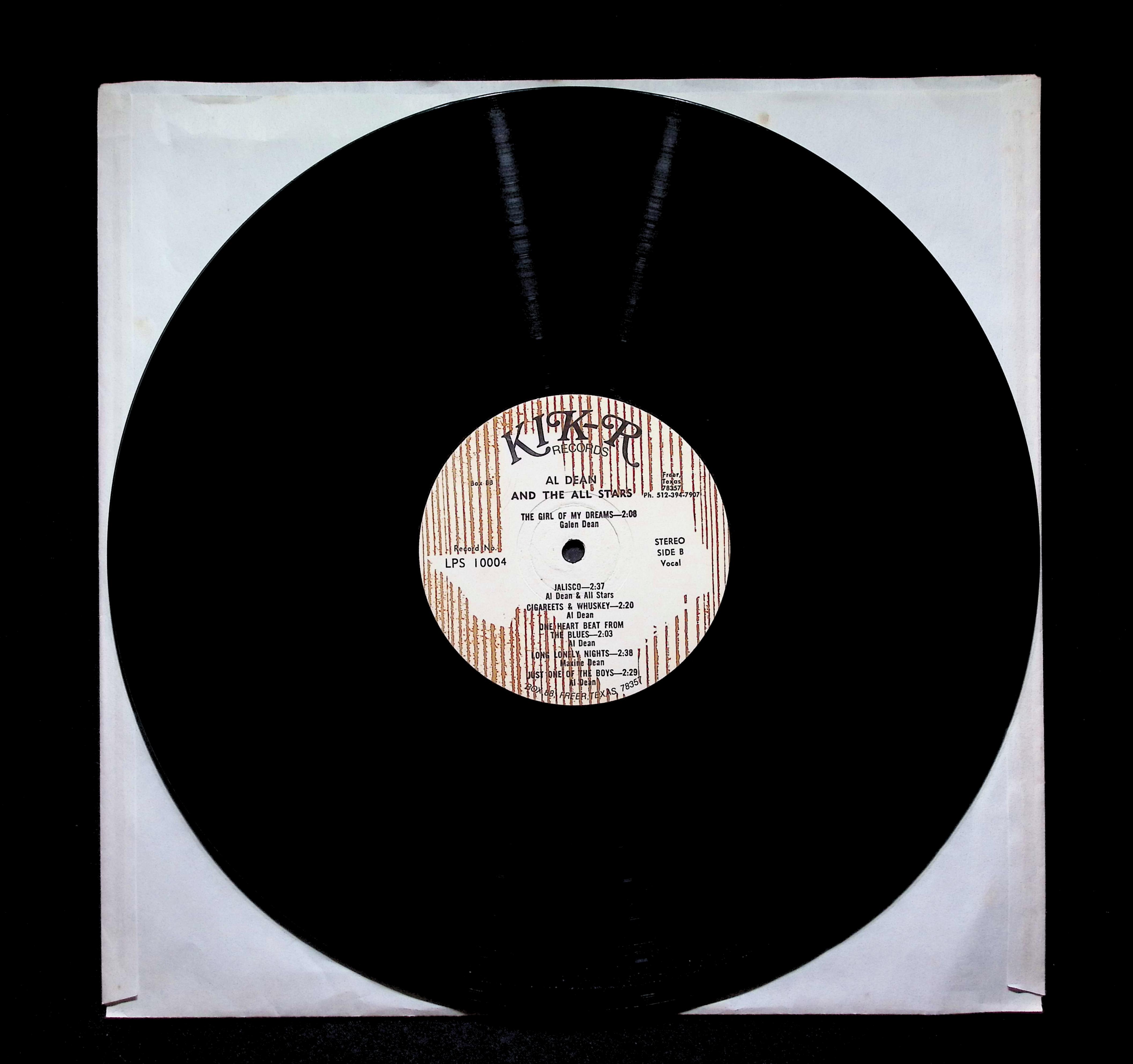 Al Dean & The All Stars From Texas To Nashville 12" LP 1967 LPS 10004 — image 4