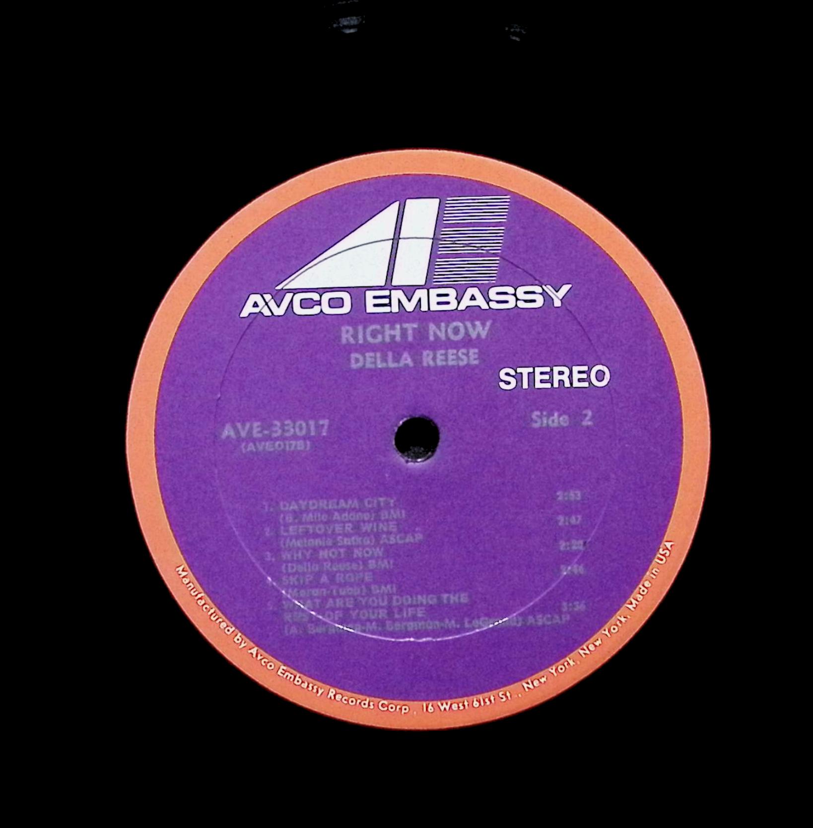 Della Reese Right Now 12" LP 1970 AVE-33017 Funk / Soul — image 3