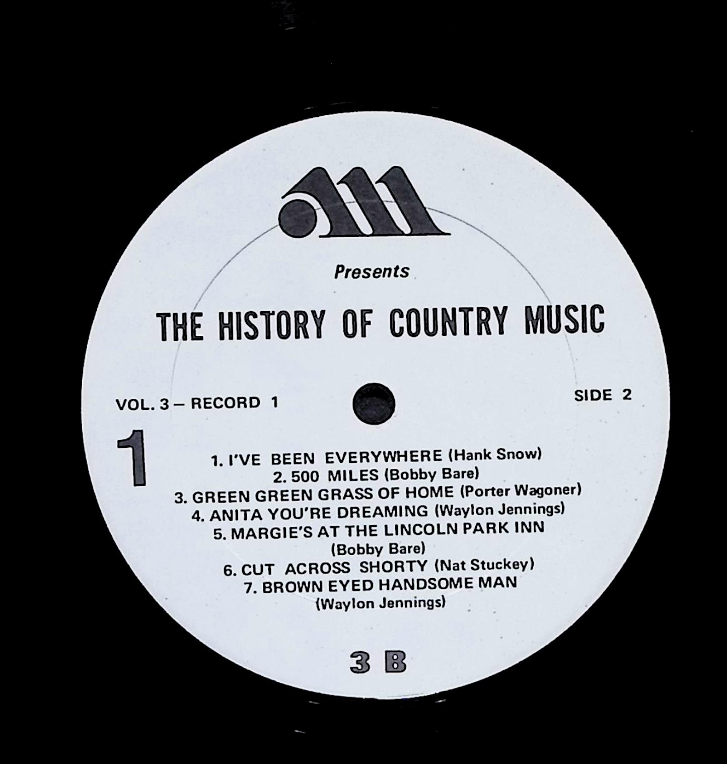 Various Artists - The History of Country Music Vol 3 12" LP Unknown Country — image 2