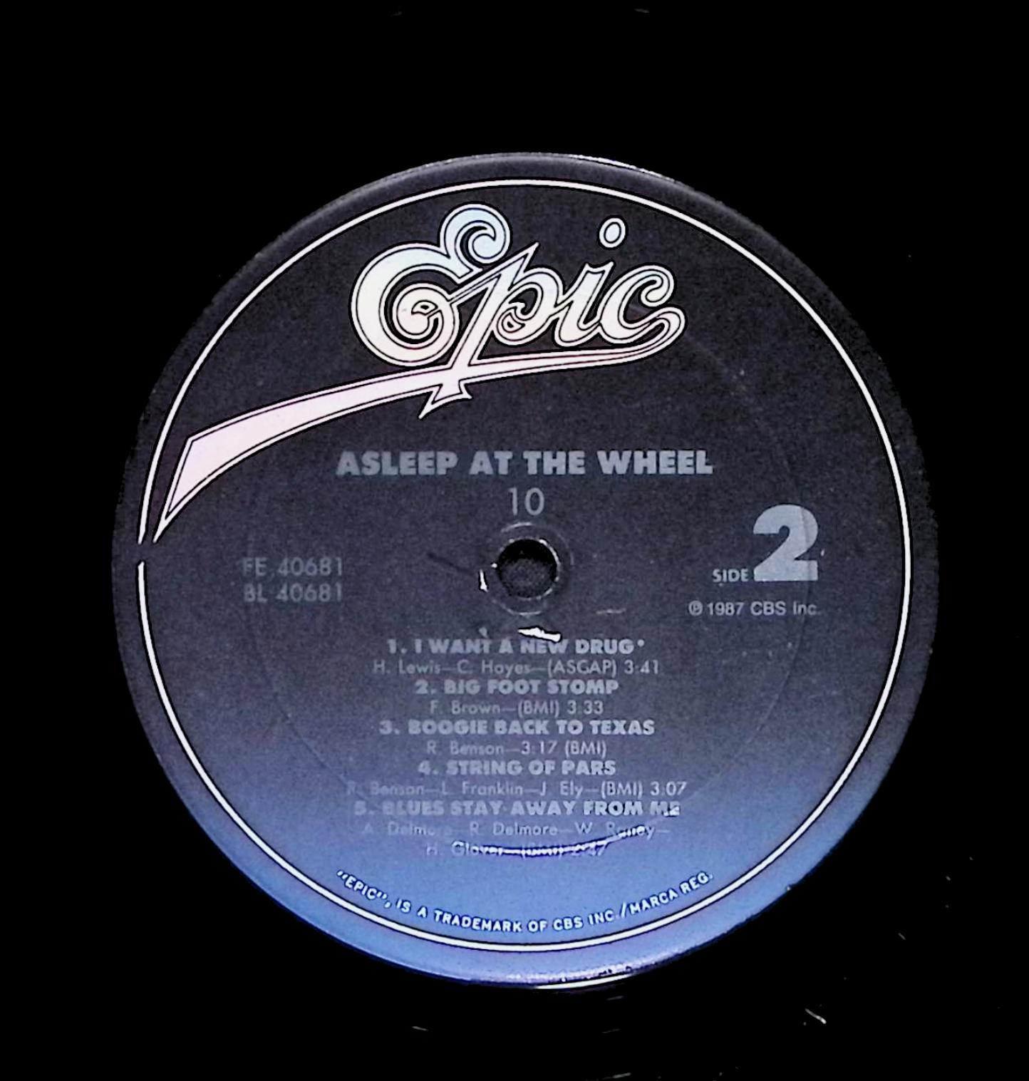 Asleep At The Wheel 10 12" LP 1987 FE 40681 Rock — image 2