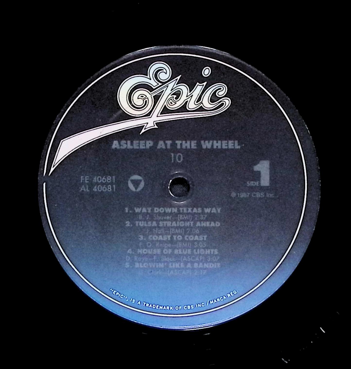 Asleep At The Wheel 10 12" LP 1987 FE 40681 Rock — image 4