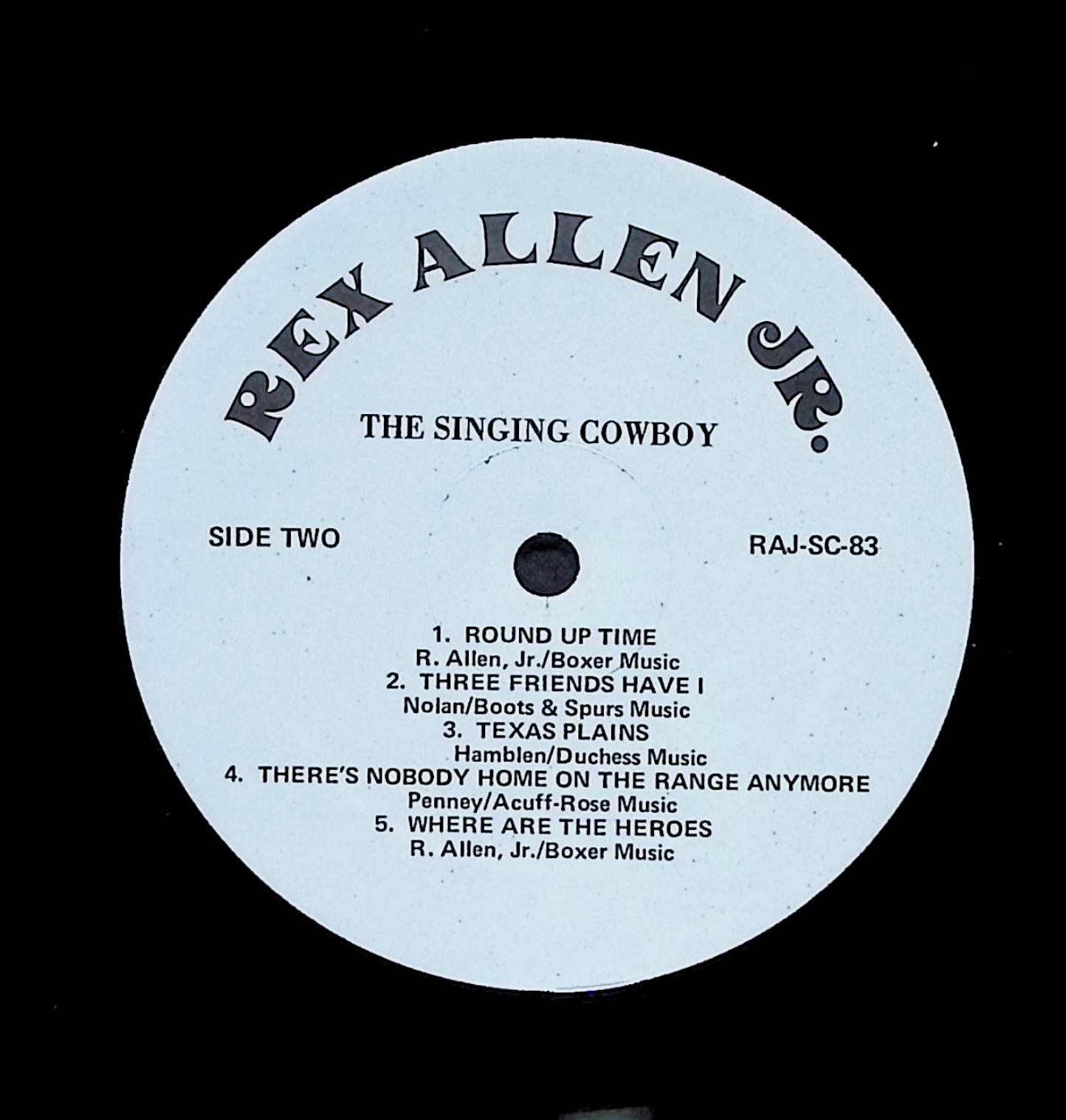 Rex Allen Jr. The Singing Cowboy 12" LP 2022 RAJ-SC-83 Folk, World, & Country — image 2