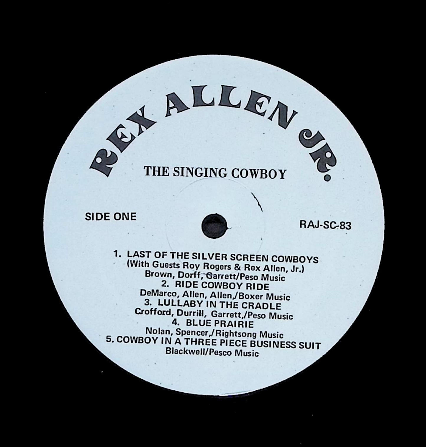 Rex Allen Jr. The Singing Cowboy 12" LP 2022 RAJ-SC-83 Folk, World, & Country — image 4
