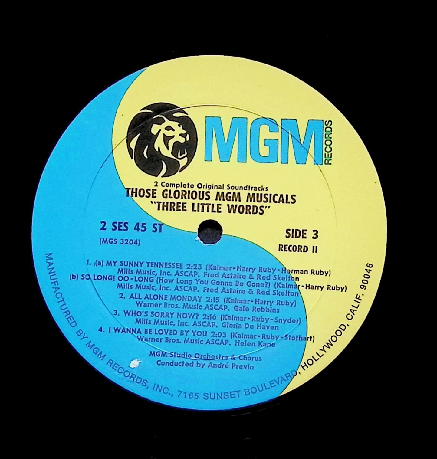 Various - Till The Clouds Roll By / Three Little Words (1973 LP Pop) — image 2