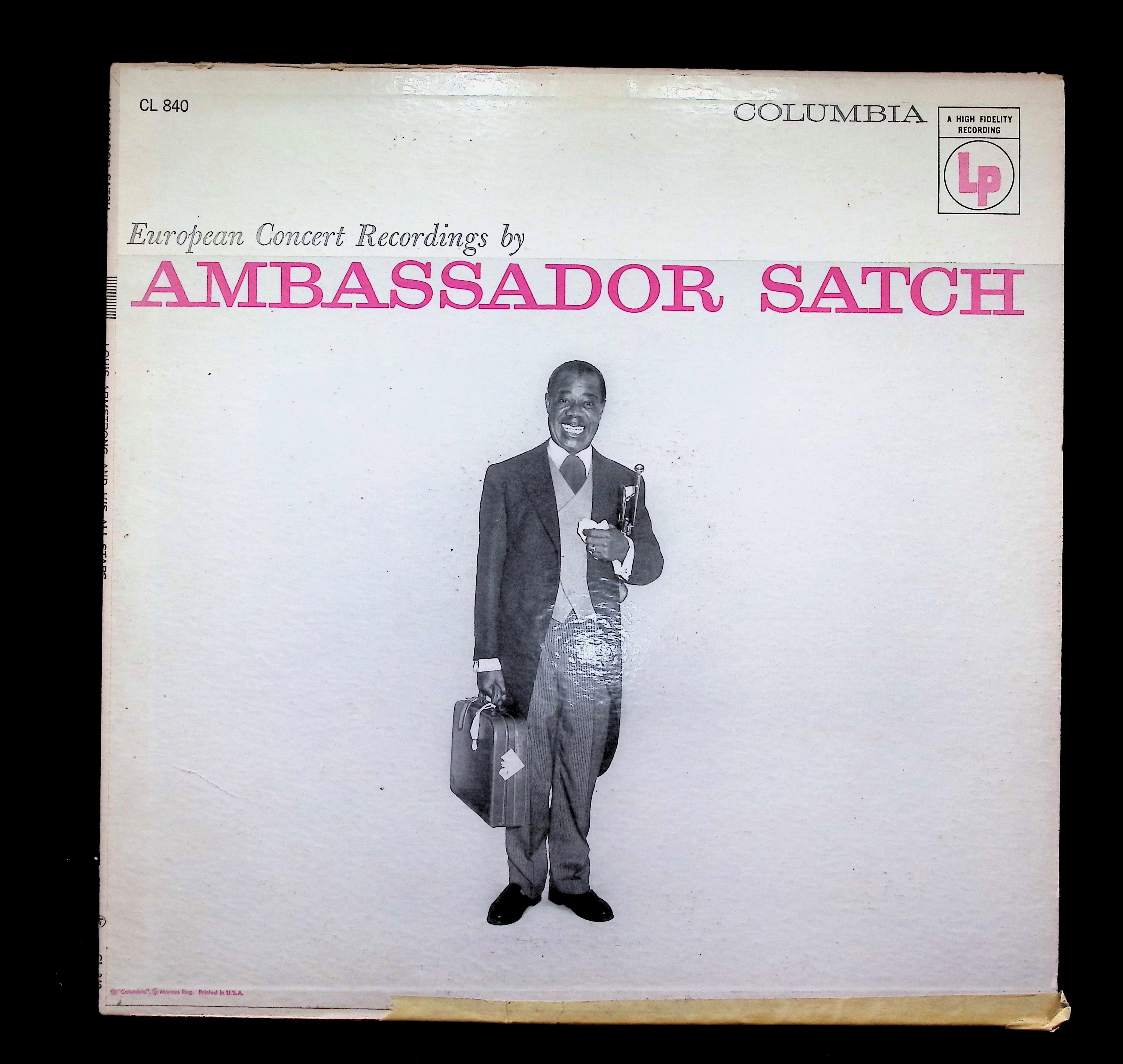 Louis Armstrong And His All-Stars Ambassador Satch 12" LP 1956 CL 840 Jazz