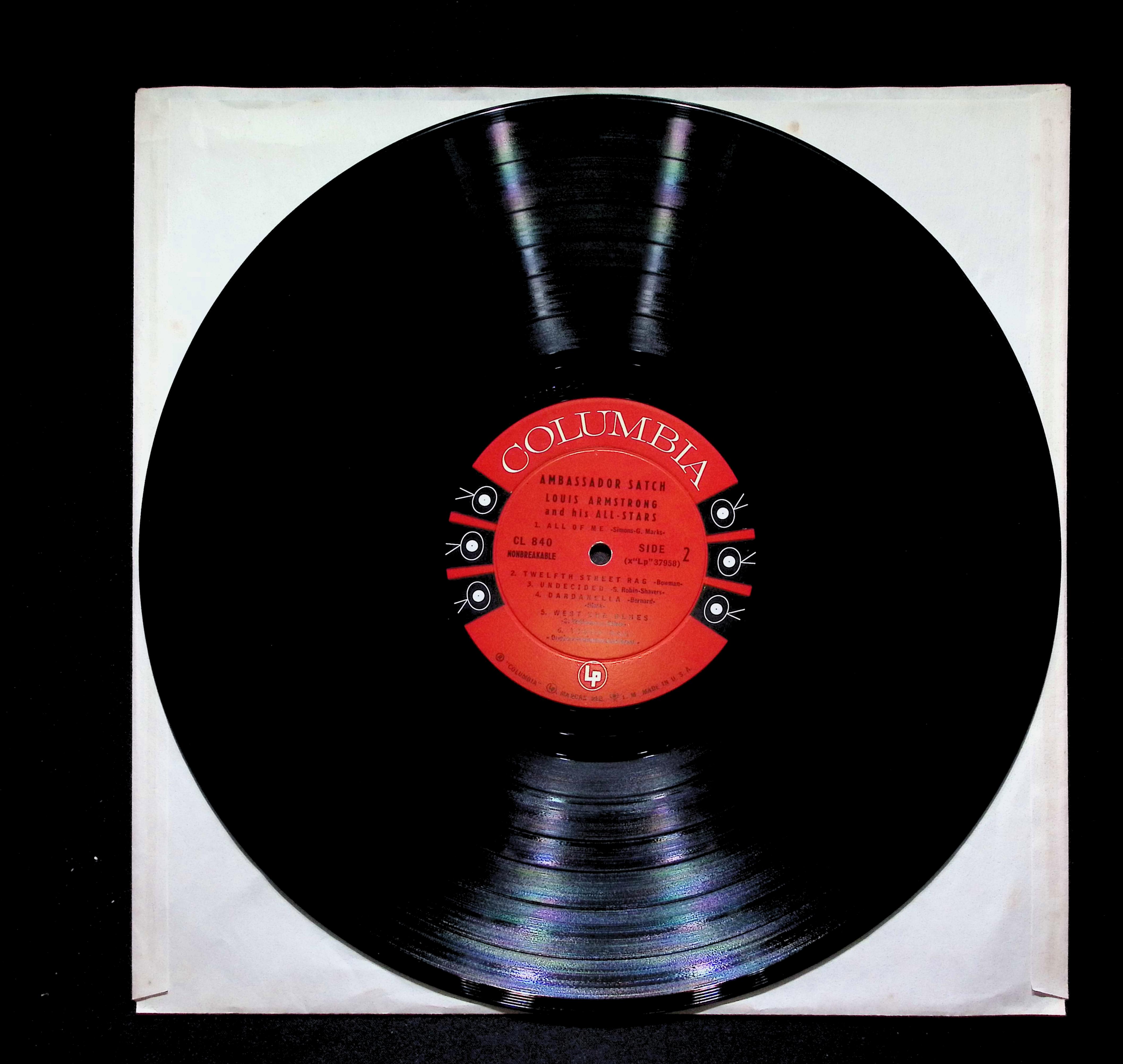 Louis Armstrong And His All-Stars Ambassador Satch 12" LP 1956 CL 840 Jazz — image 3