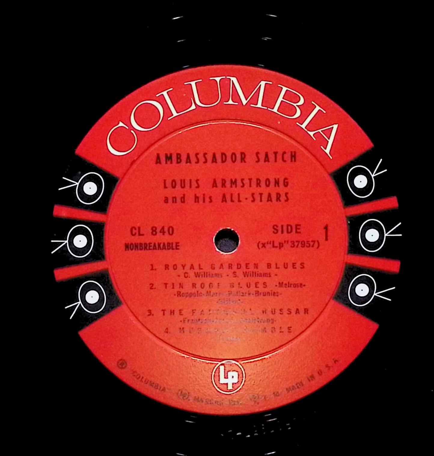 Louis Armstrong And His All-Stars Ambassador Satch 12" LP 1956 CL 840 Jazz — image 4