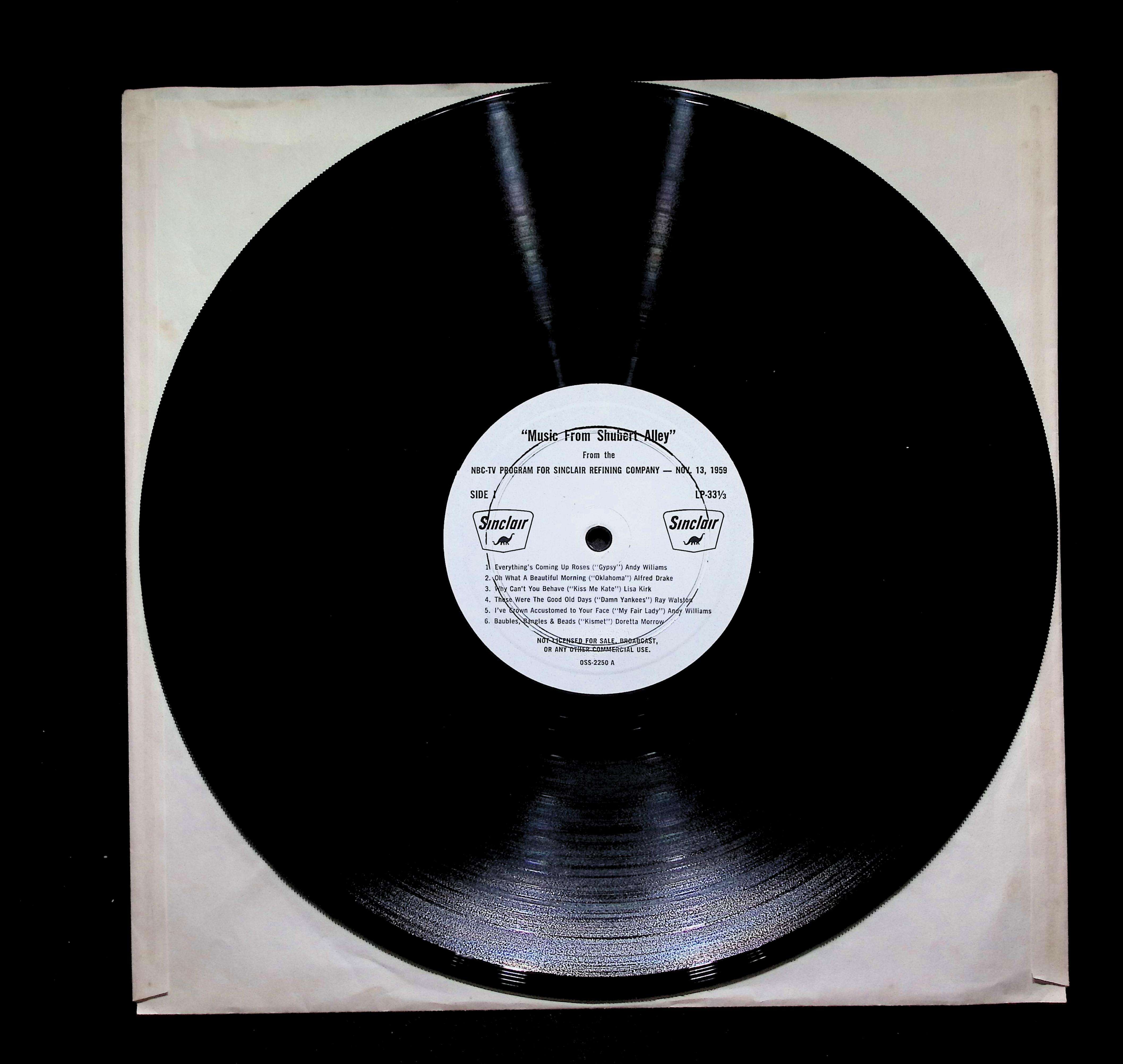 Andy Williams Music From Shubert Alley 12" LP 1959 OSS-2250 Stage & Screen — image 5