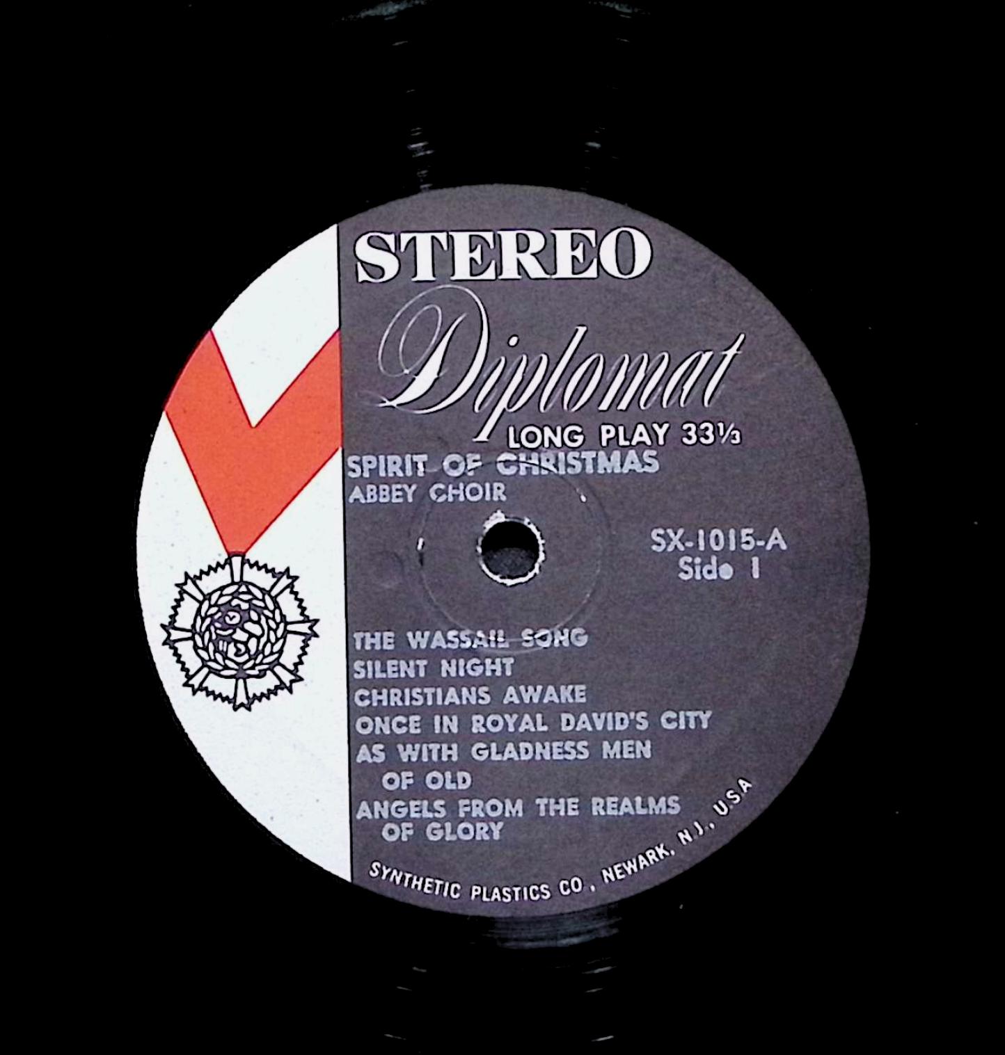 The Abbey Choir Spirit Of Christmas 12" LP 1960 SX 1015 Classical — image 2