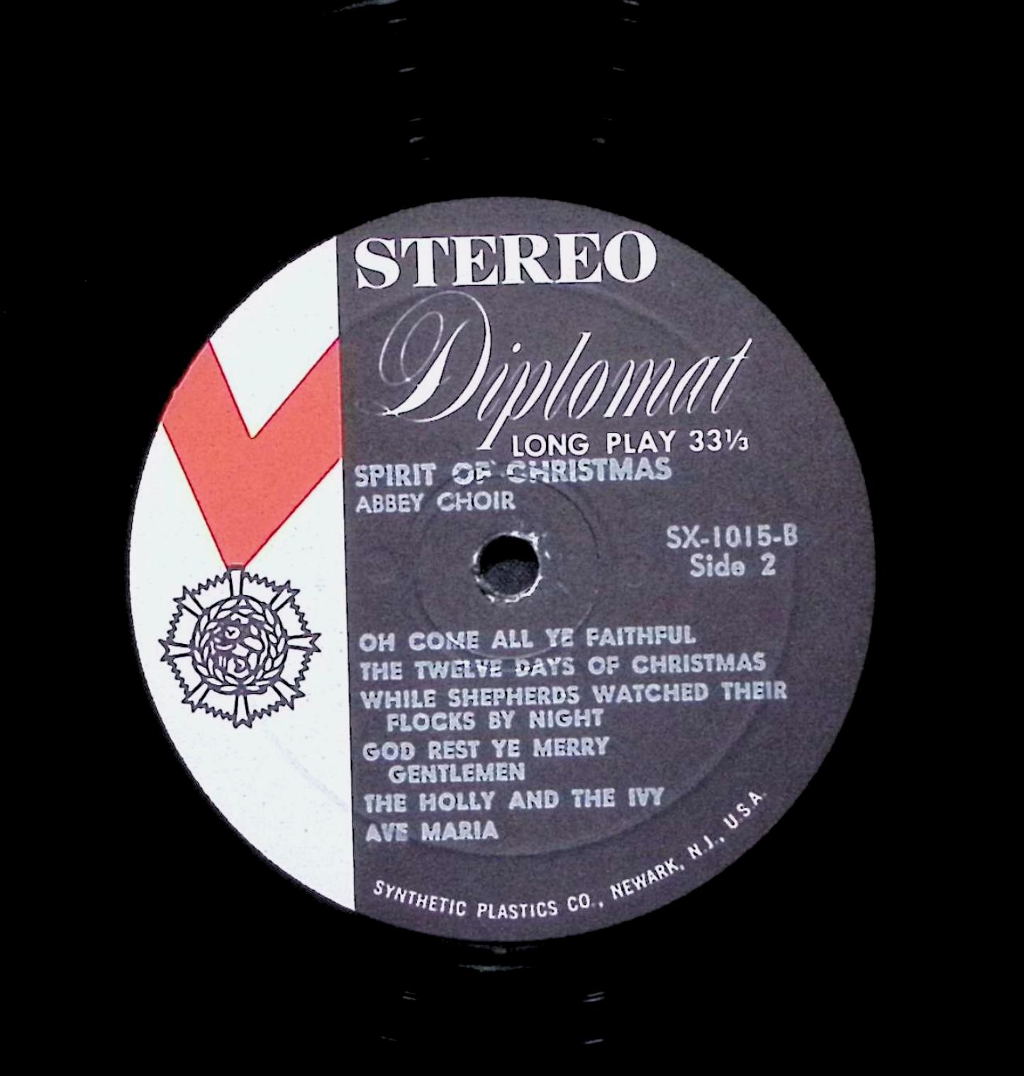 The Abbey Choir Spirit Of Christmas 12" LP 1960 SX 1015 Classical — image 4