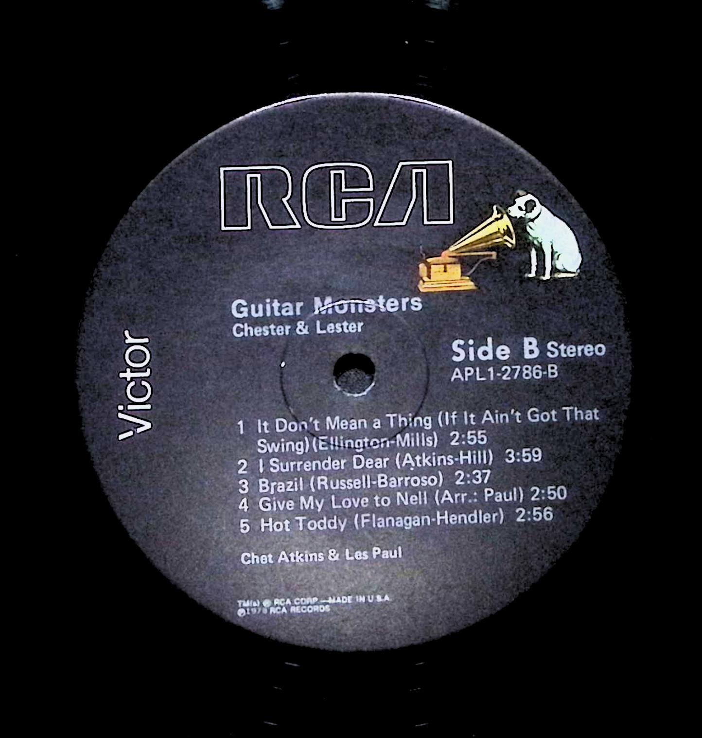 Chet Atkins And Les Paul Guitar Monsters 12" LP 1978 APL1-2786 Jazz — image 4