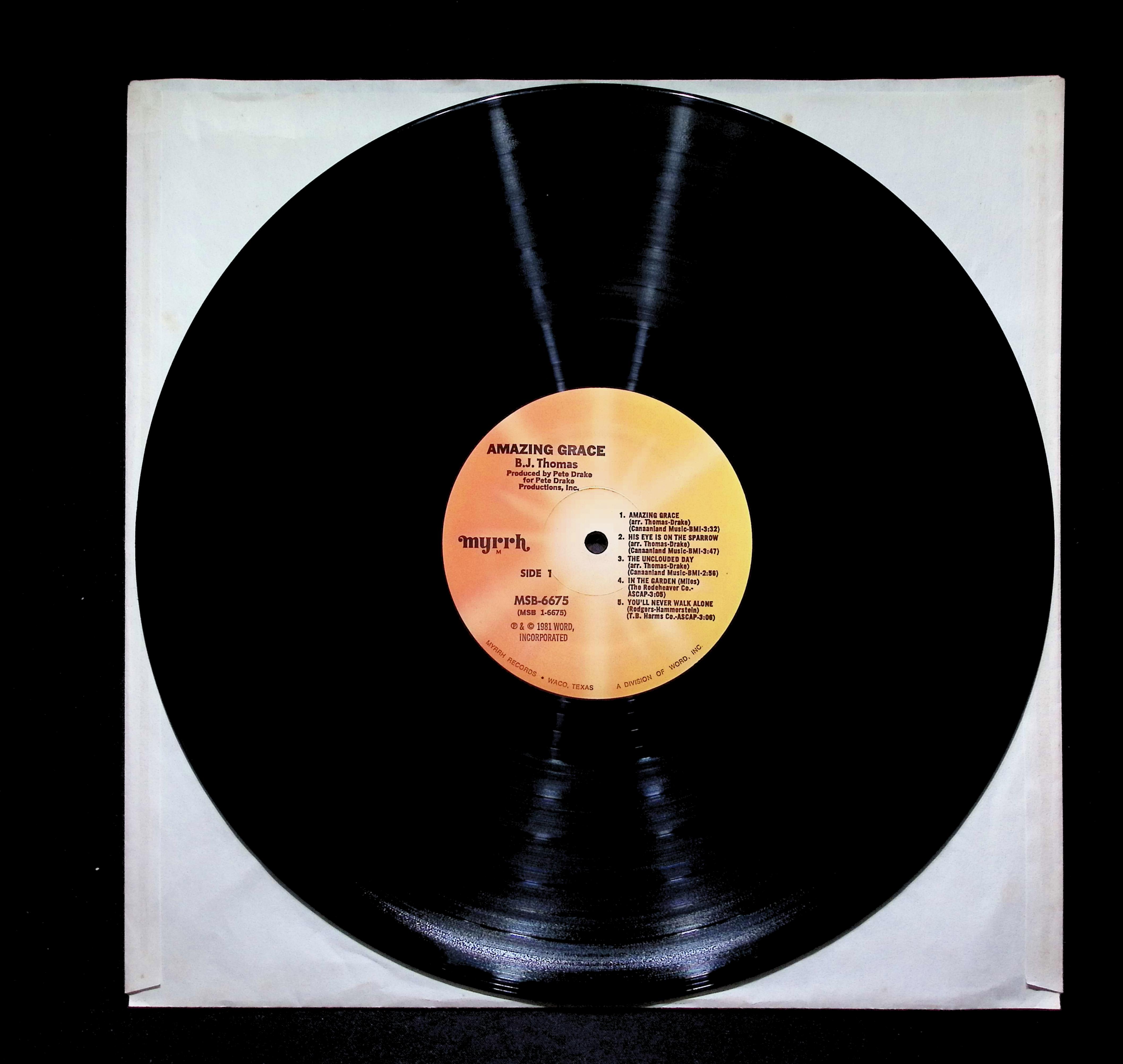 B.J. Thomas Amazing Grace 12" LP 1981 MSB-6675 Folk, World, & Country — image 5