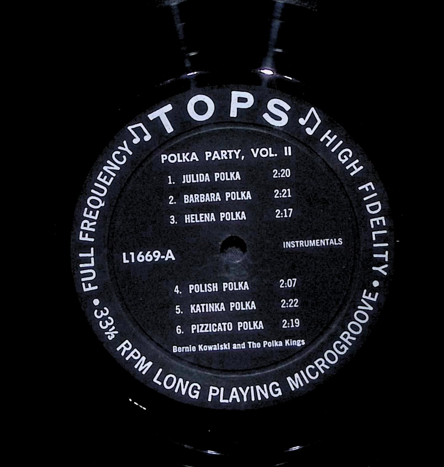 Bernie Kowalski & The Polka Kings - Polka Party, Volume Two 12" LP L1669 — image 2