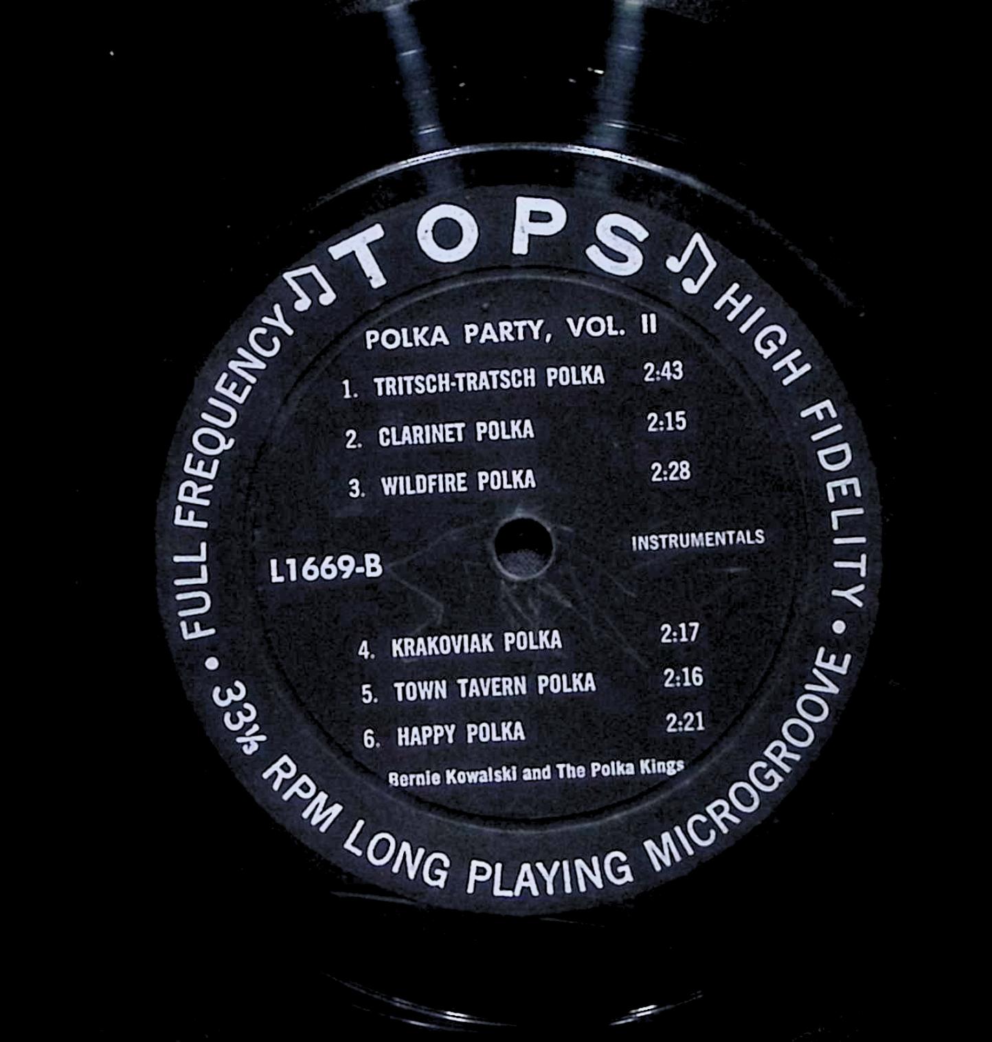 Bernie Kowalski & The Polka Kings - Polka Party, Volume Two 12" LP L1669 — image 4