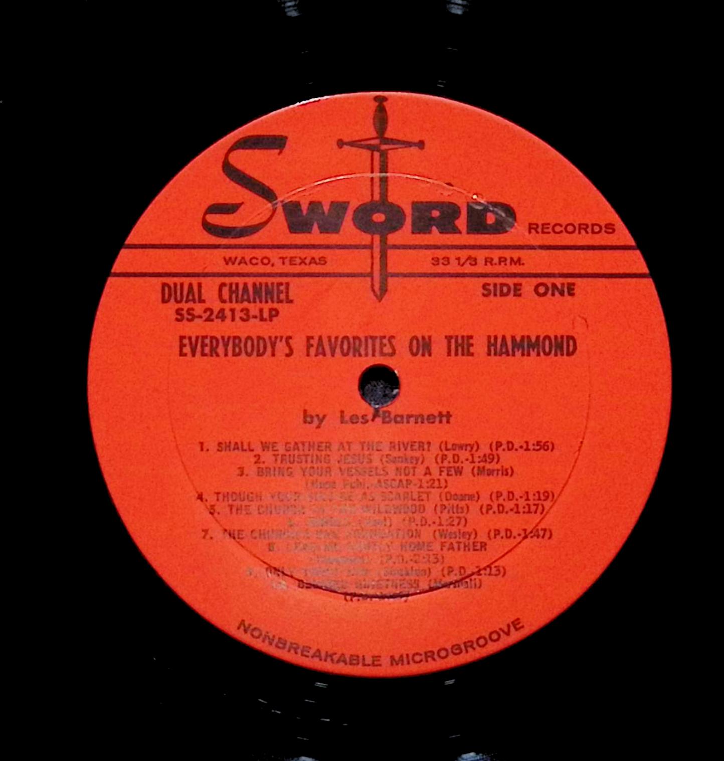 Les Barnett Everybody's Favorites on the Hammond 12" LP Unknown SS-2413-LP Unknown — image 2